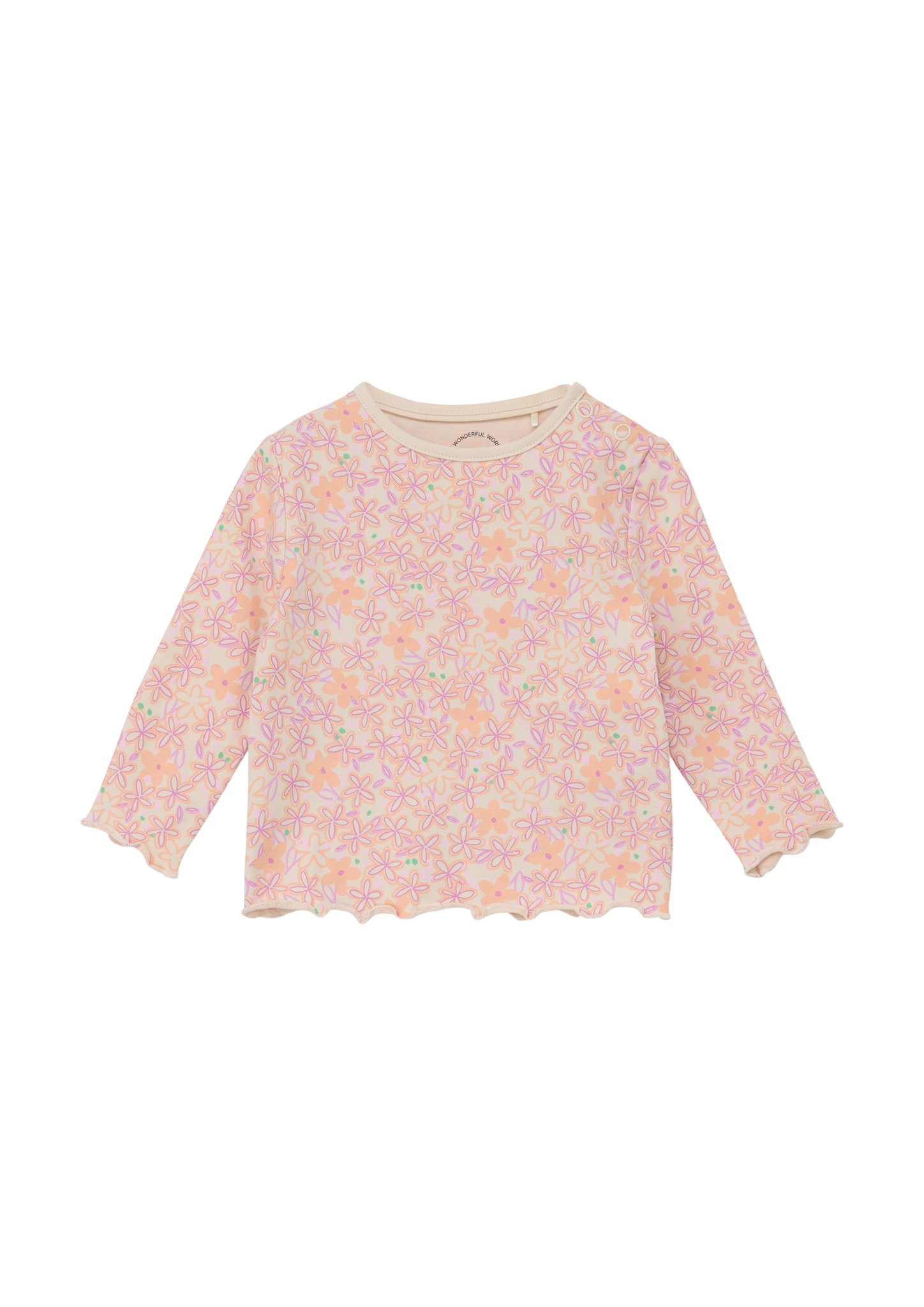 s.Oliver - Longsleeve mit floralem Muster, Babys, beige|mehrfarbig