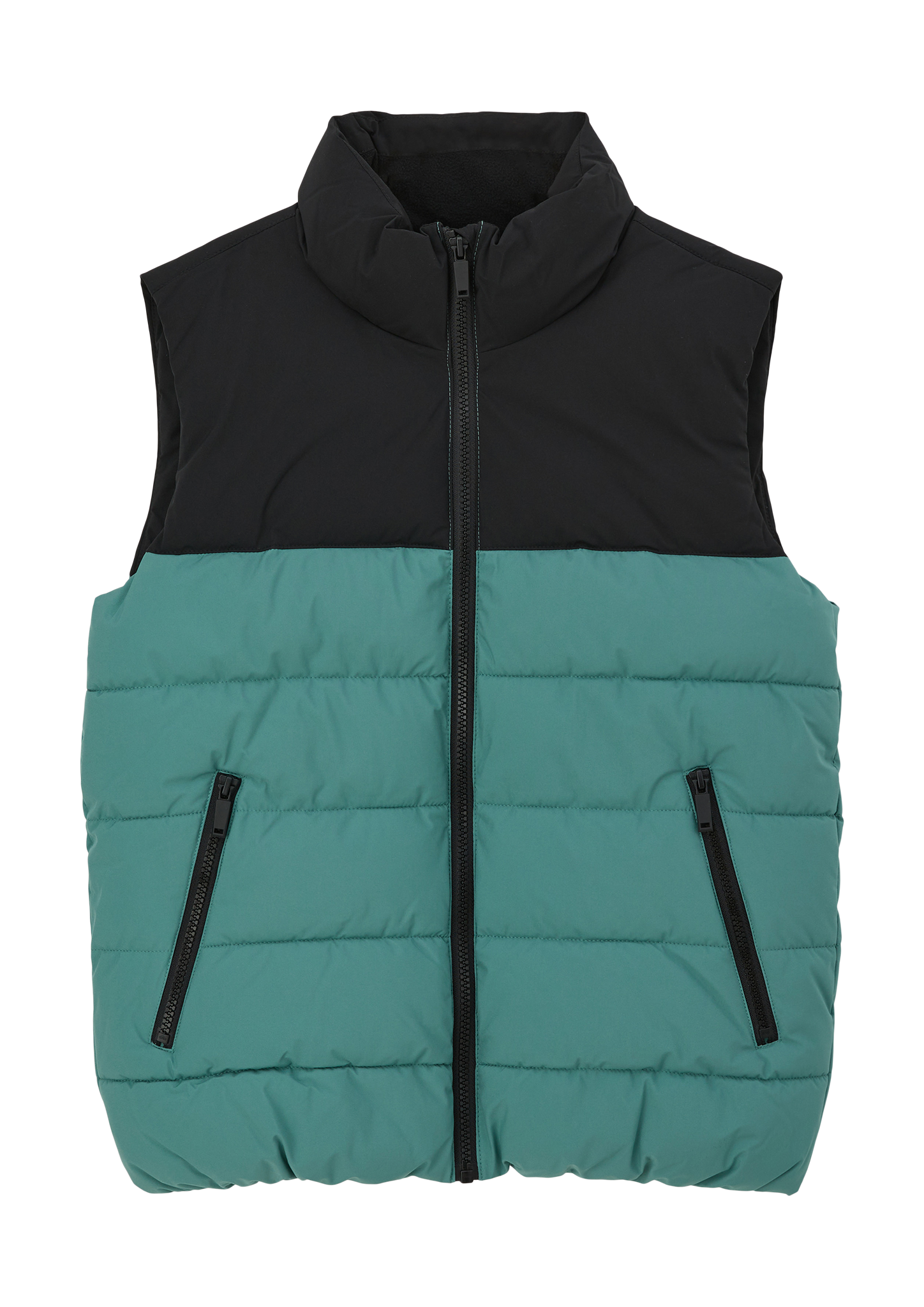 s.Oliver - Outdoor-Weste mit Colour Blocking, Jungen, petrol|schwarz