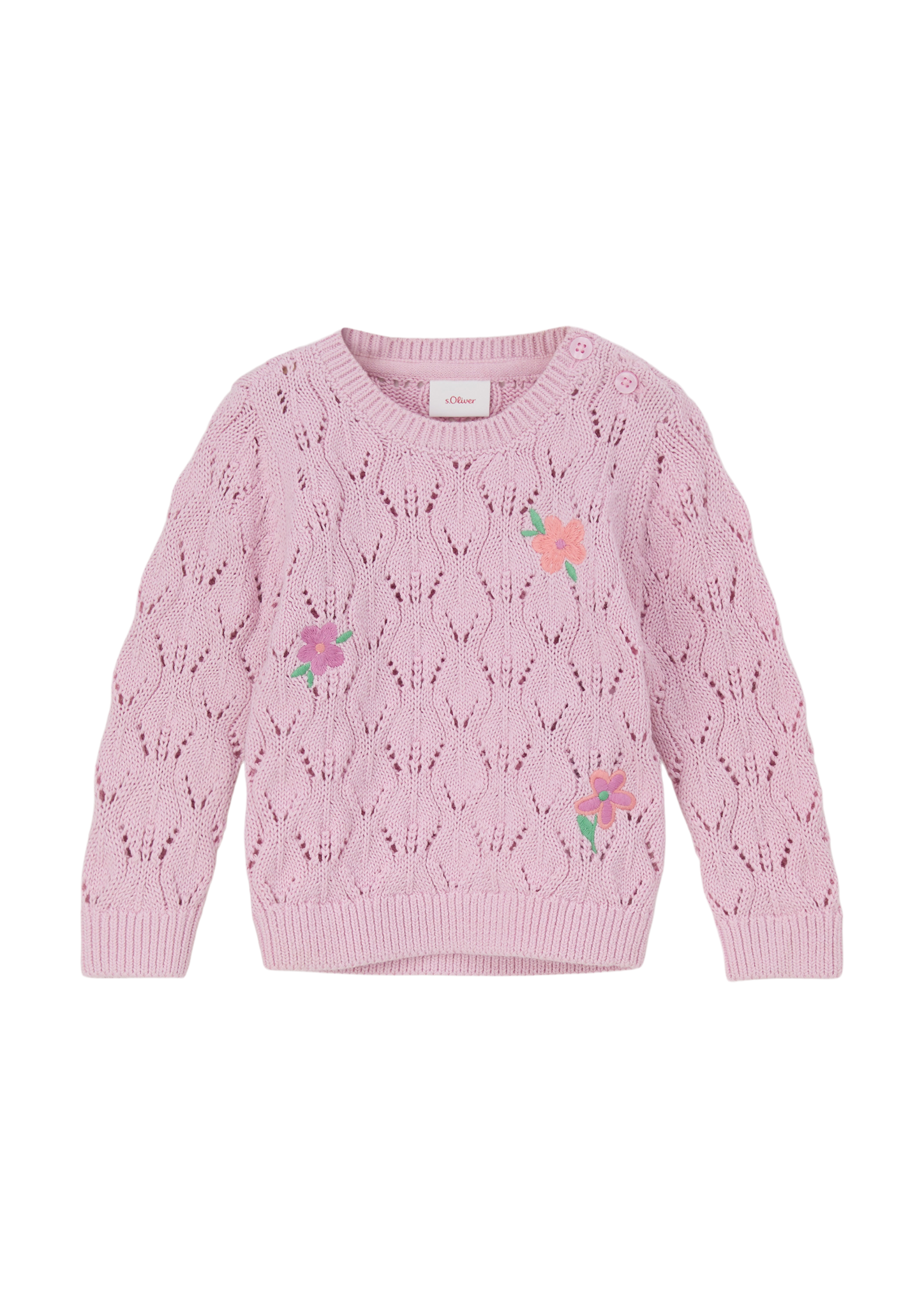 s.Oliver - Strickpullover mit Stickerei, Babys, Rosa