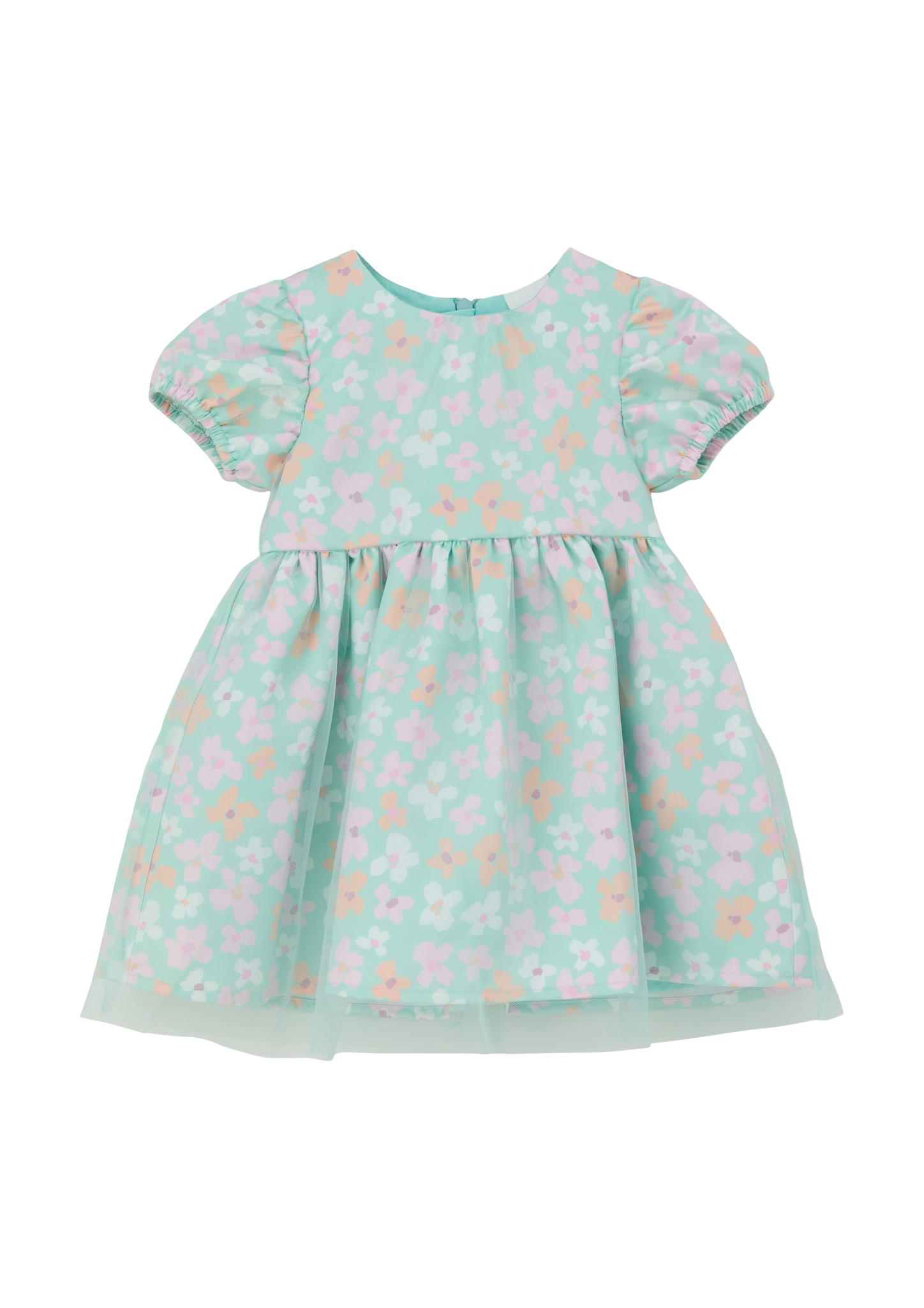 s.Oliver - Rüschenkleid mit All-over-Print, Babys, türkis