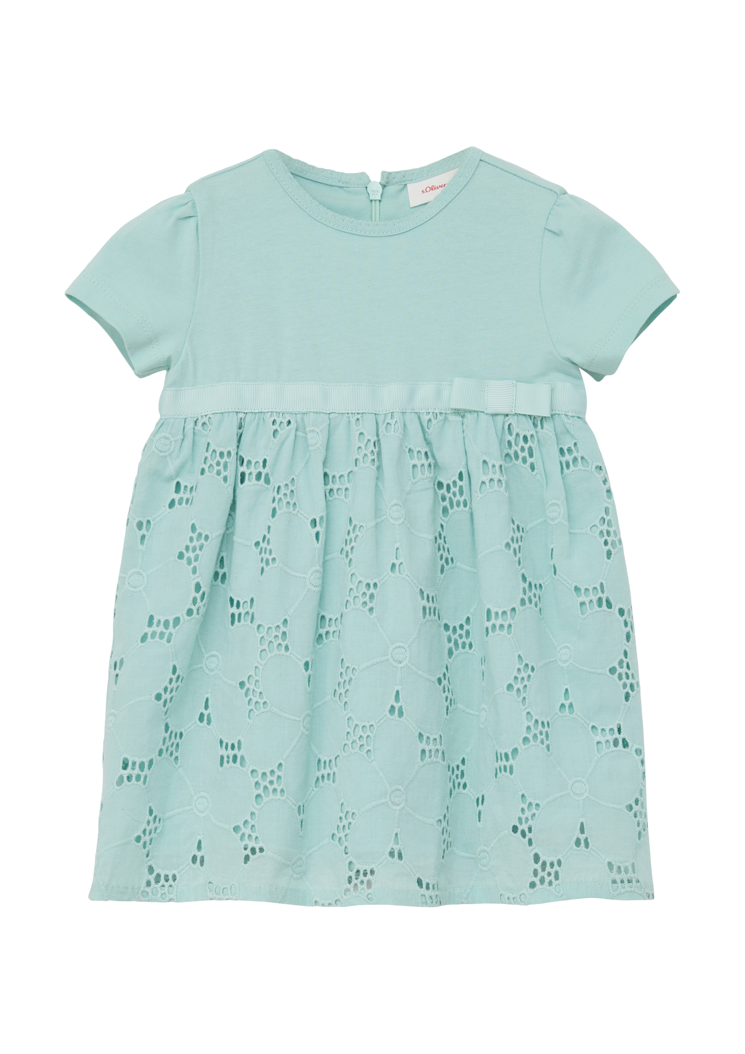 s.Oliver - Kleid mit Broderie Anglaise, Babys, türkis