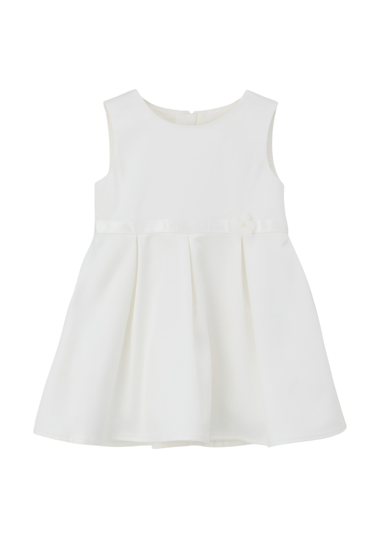 s.Oliver - Ärmelloses Kleid mit Blumenapplikation, Babys, creme|weiß