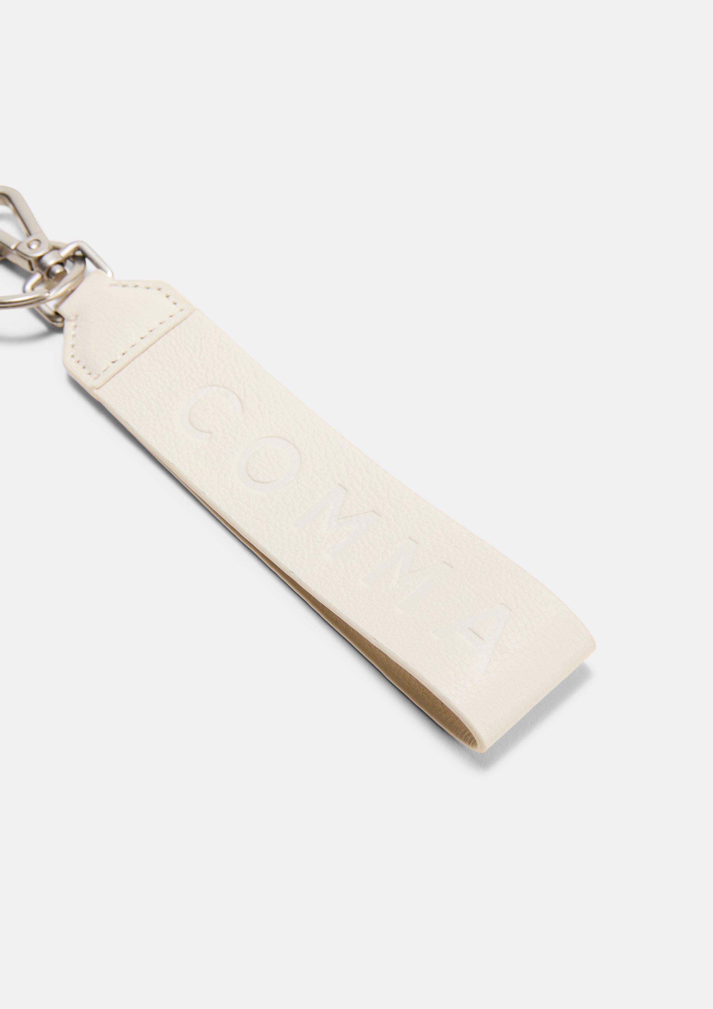 Keyring with logo lettering - offwhite | Comma