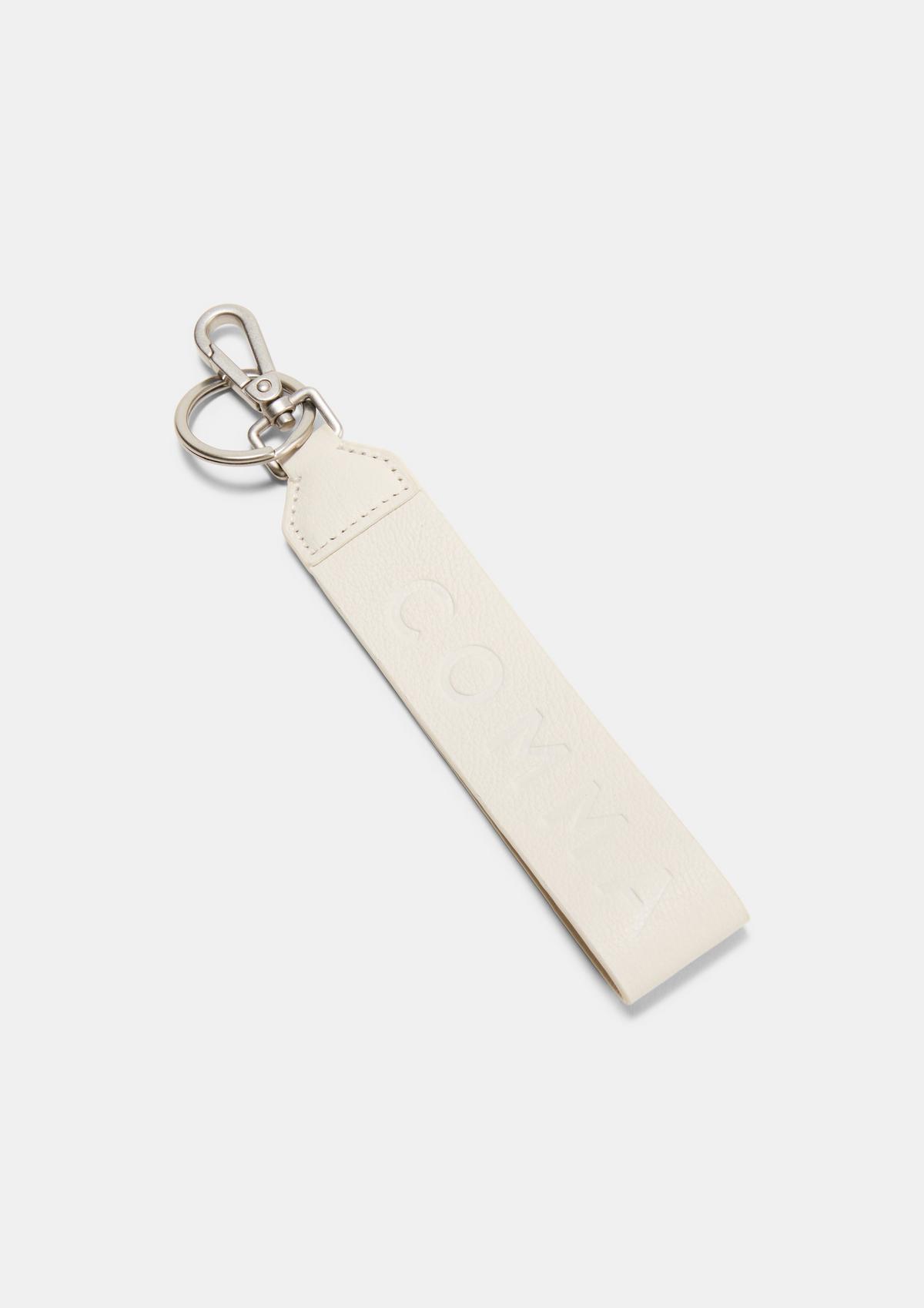 Keyring with logo lettering - offwhite | Comma