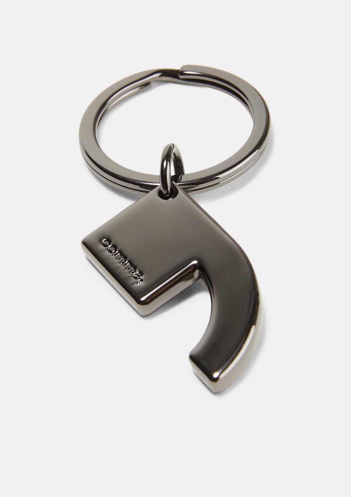 comma Kleiner Logo-Schlüsselanhänger aus Metall