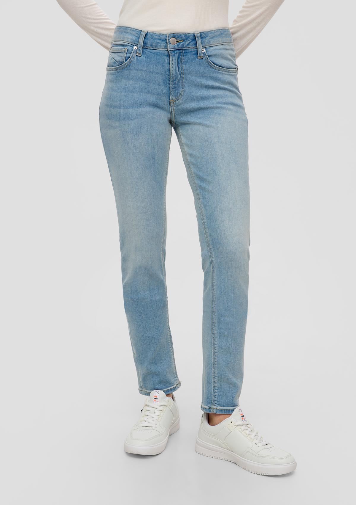 s.Oliver Slim fit: jeans with distressed effects