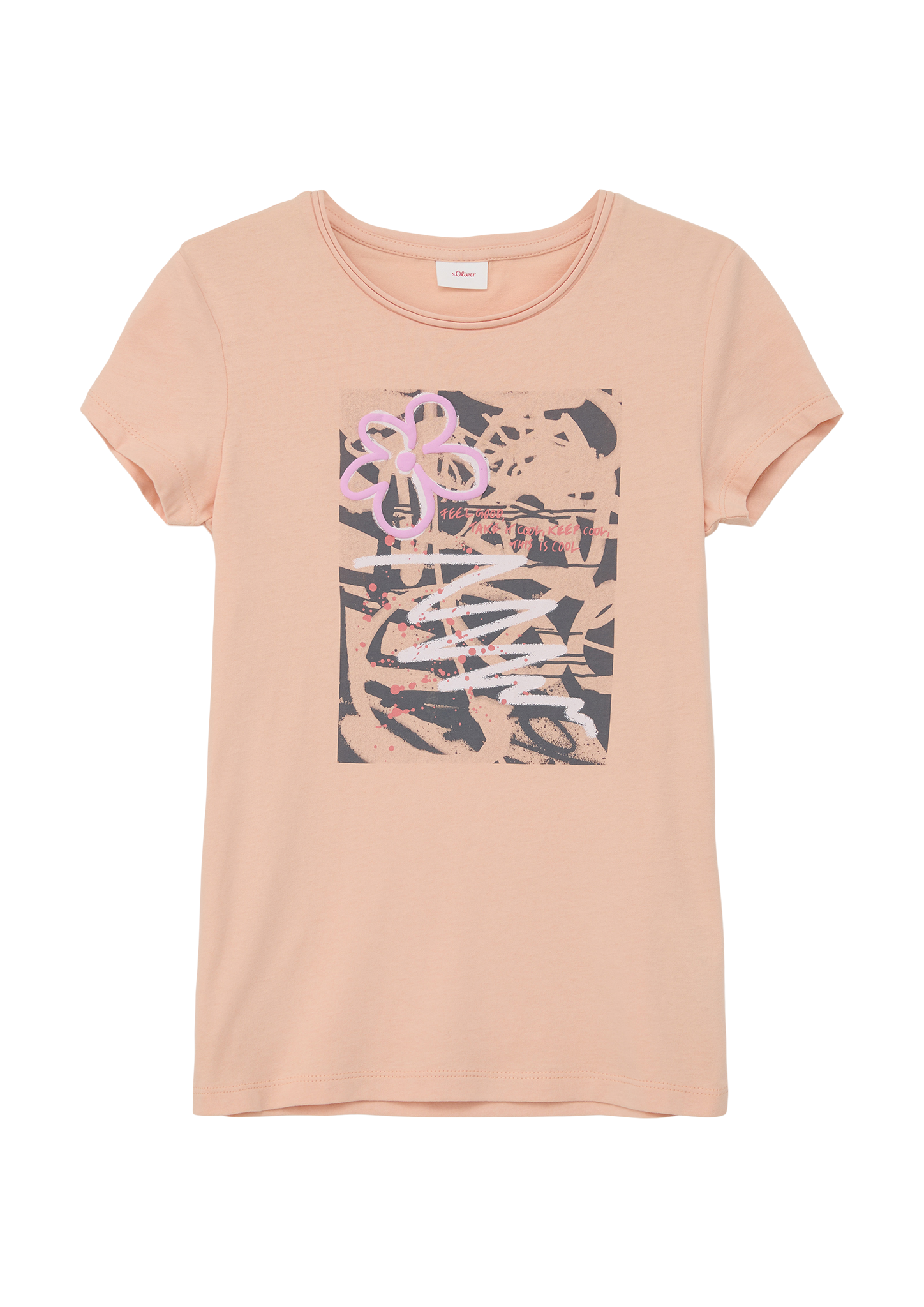 Thumbnail - s.Oliver - T-Shirt mit Frontprint, Mädchen, Orange