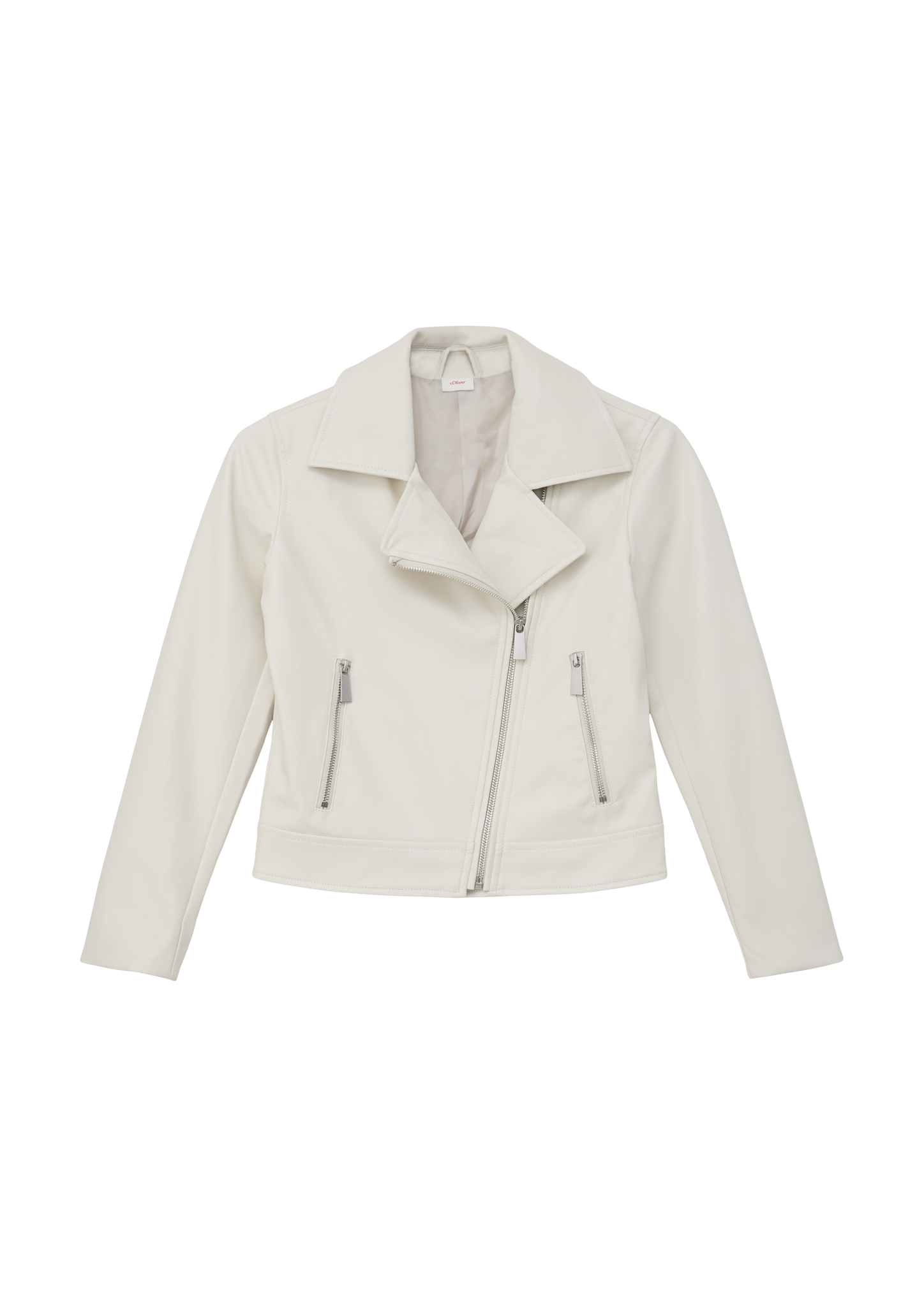 s.Oliver - Bikerjacke mit Reißverschlusstaschen, Mädchen, creme