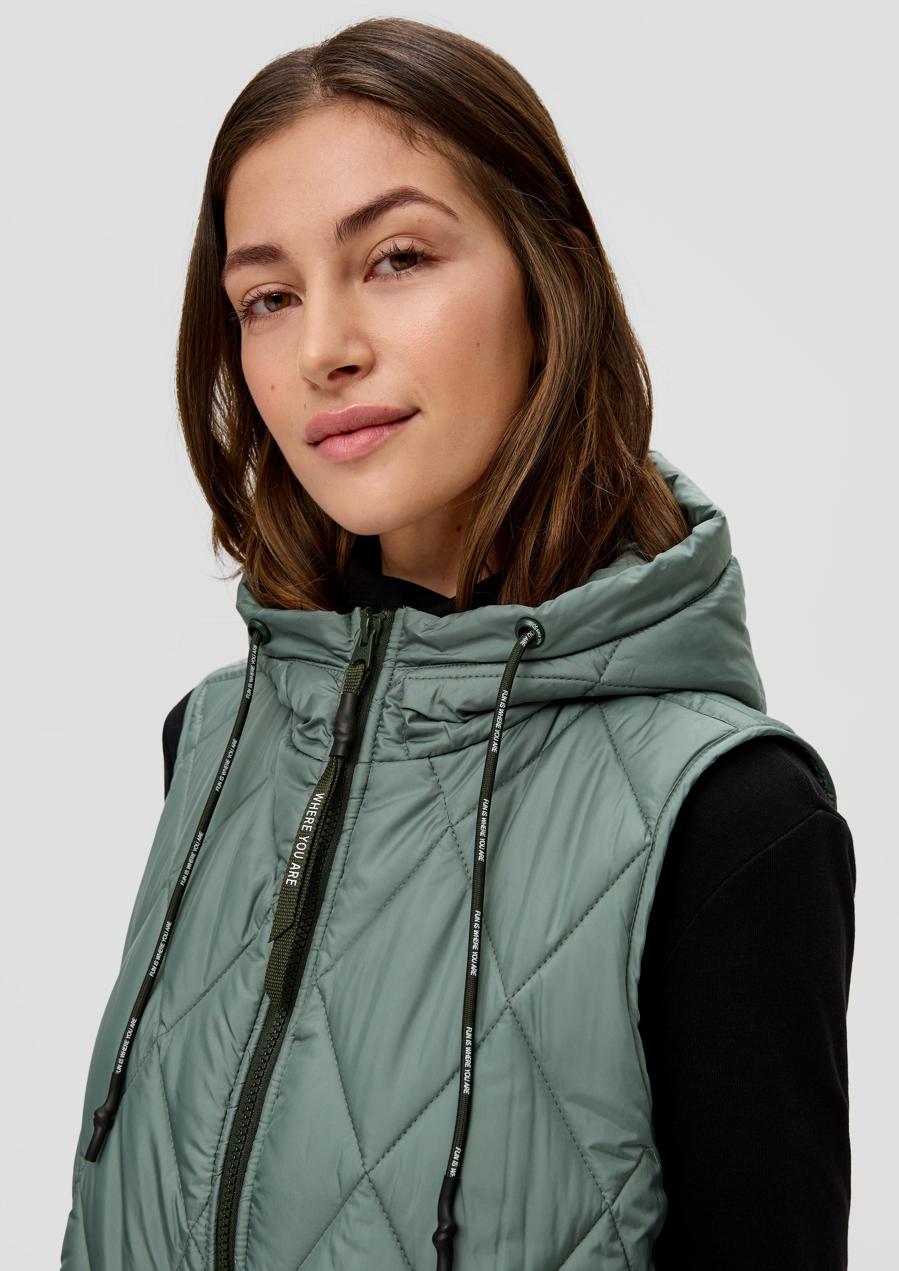 Leichte Steppjacke mit Kapuze - dunkles salbeigrün | s.Oliver