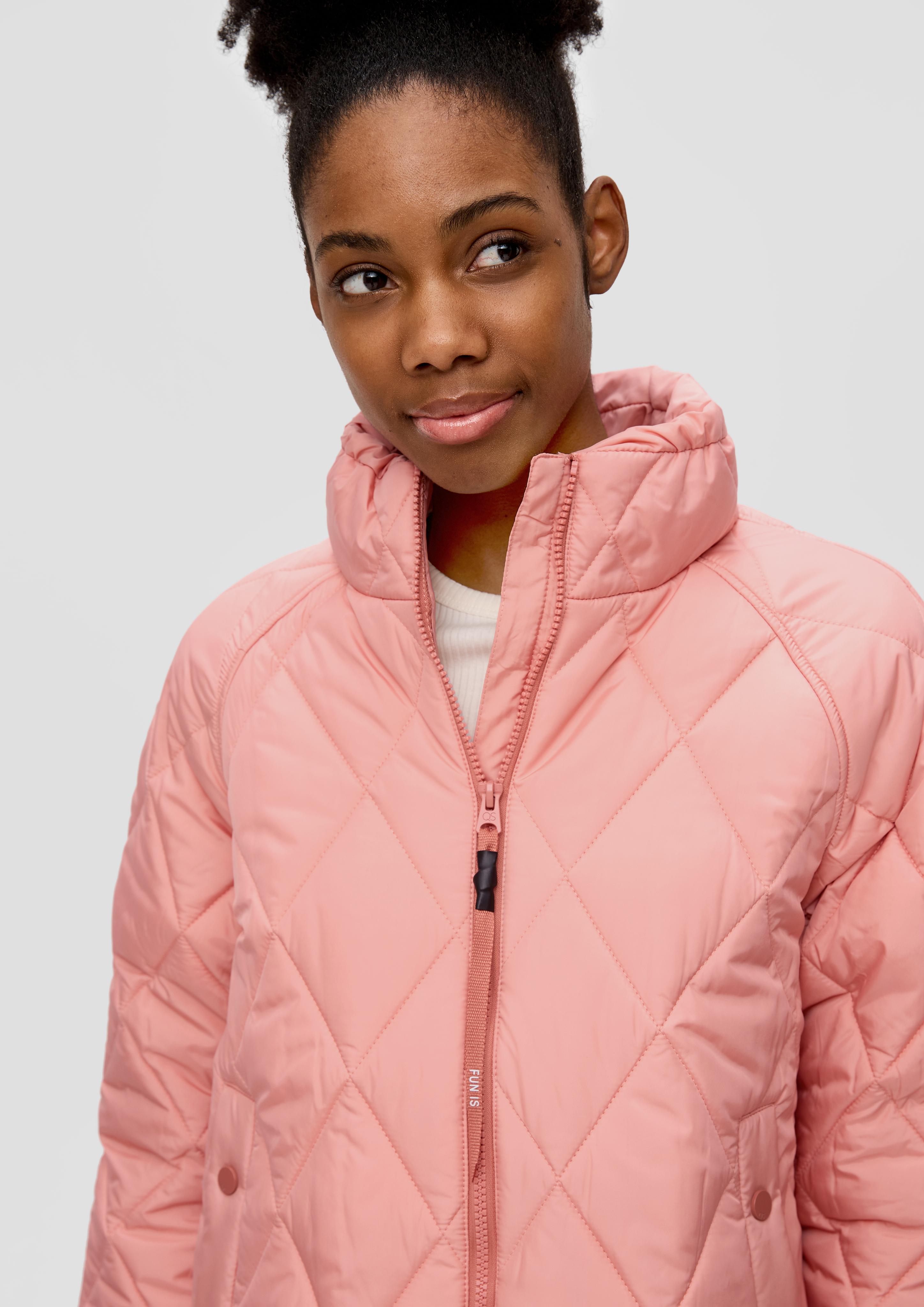 Jacket with a quilted pattern - coral | s.Oliver Jacket with a quilted pattern - coral | s.Oliver