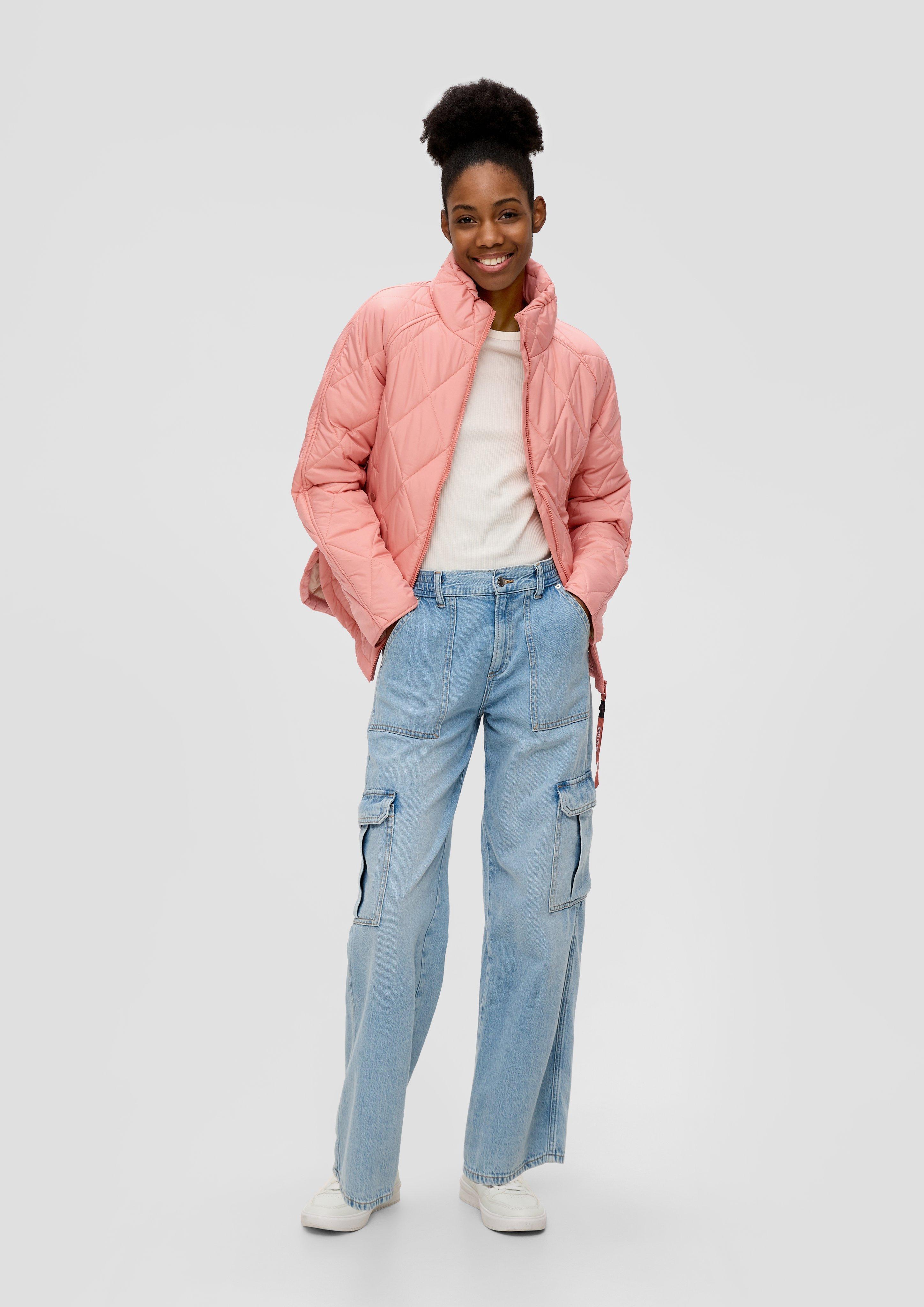 Jacket with a quilted pattern - coral | s.Oliver Jacket with a quilted pattern - coral | s.Oliver