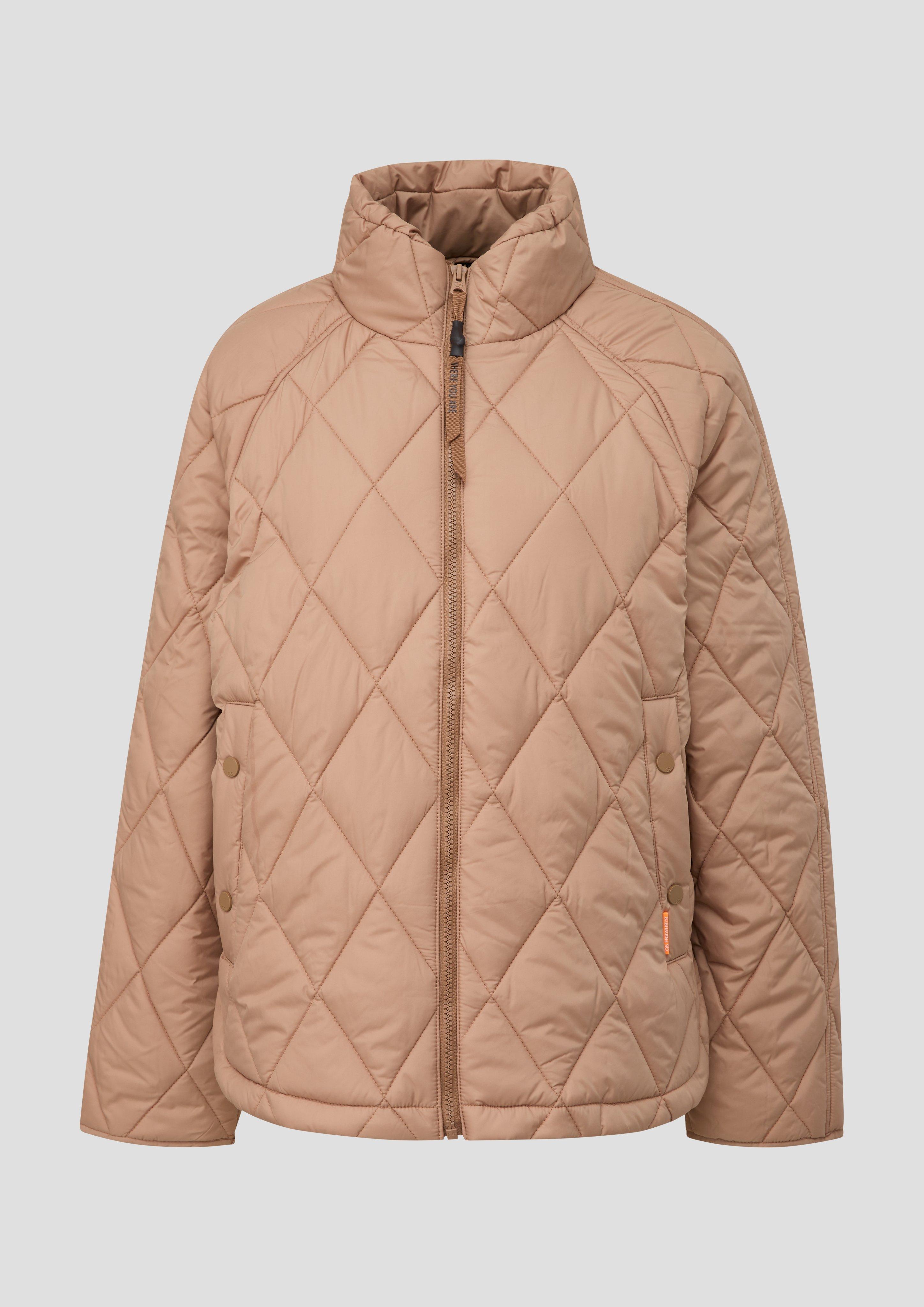 Jacket with a quilted pattern - coral | s.Oliver