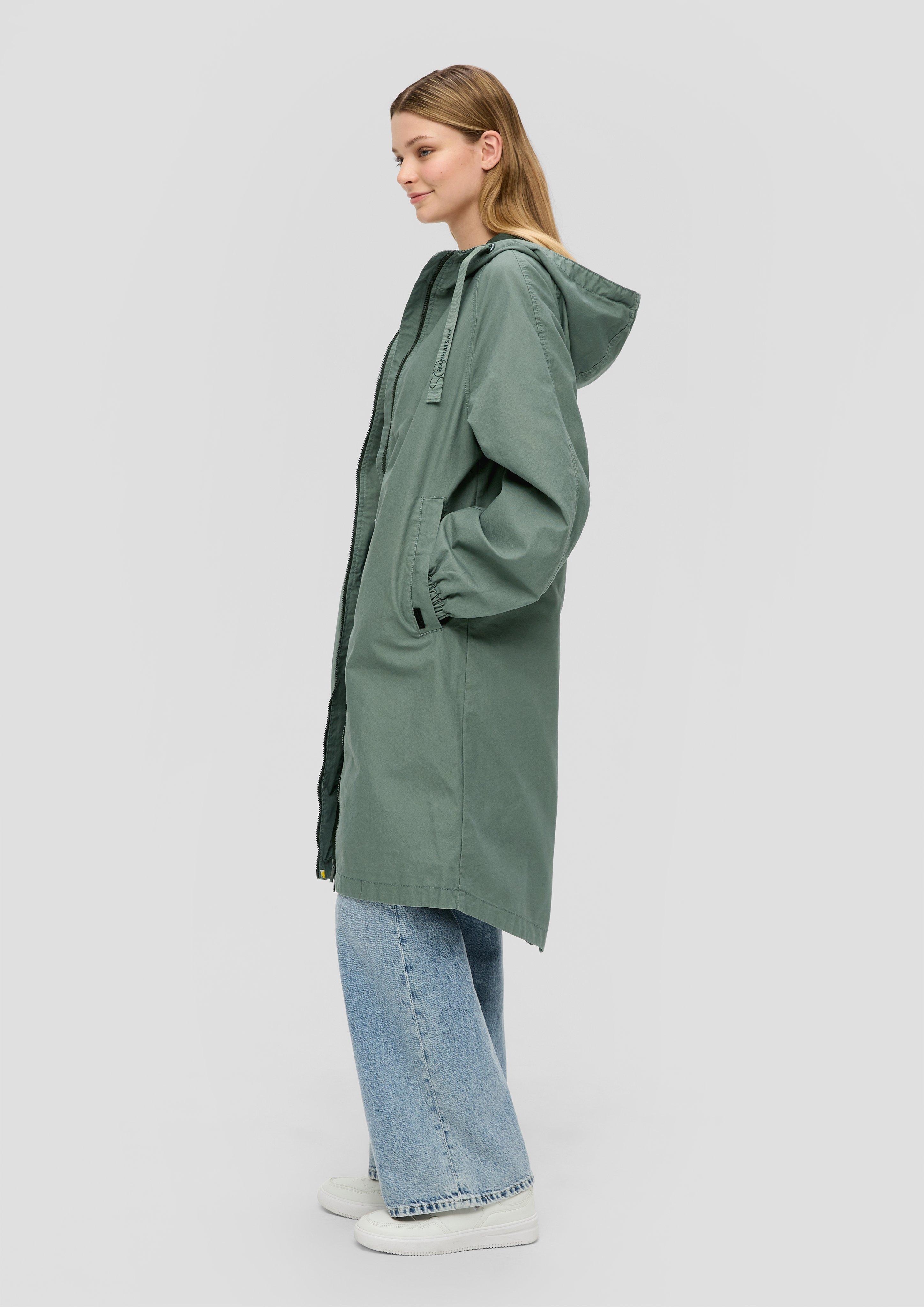 Coat with a hood - forest green | s.Oliver