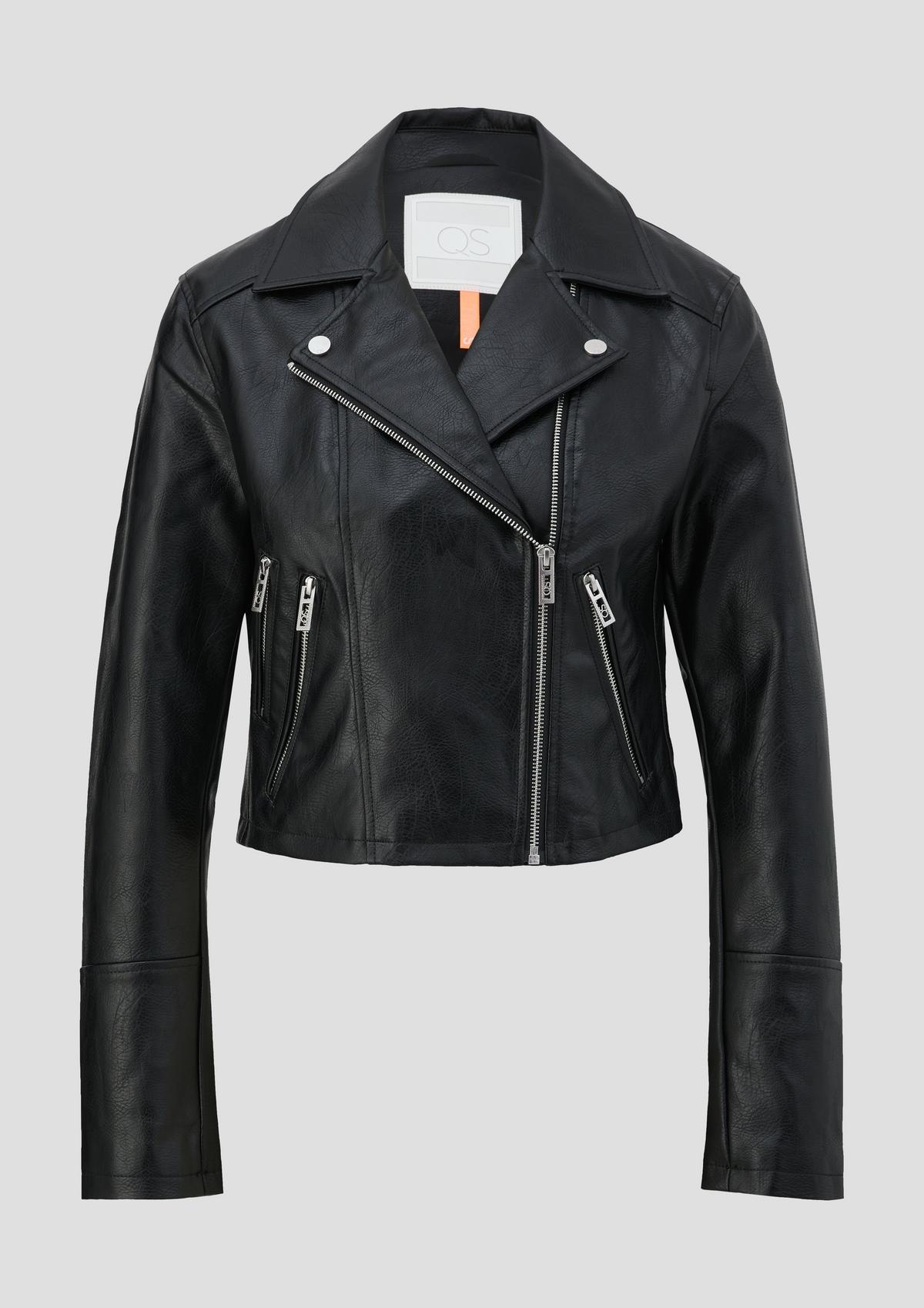 s.Oliver Faux leather biker jacket