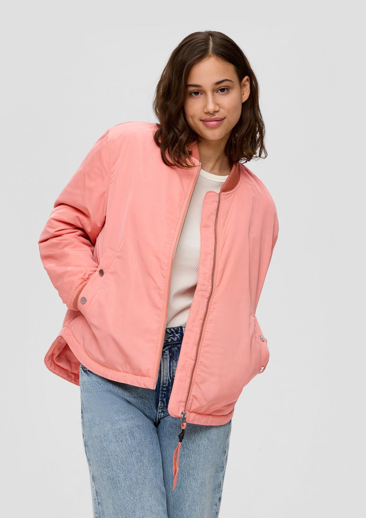 Bomber jacket with a stand-up collar