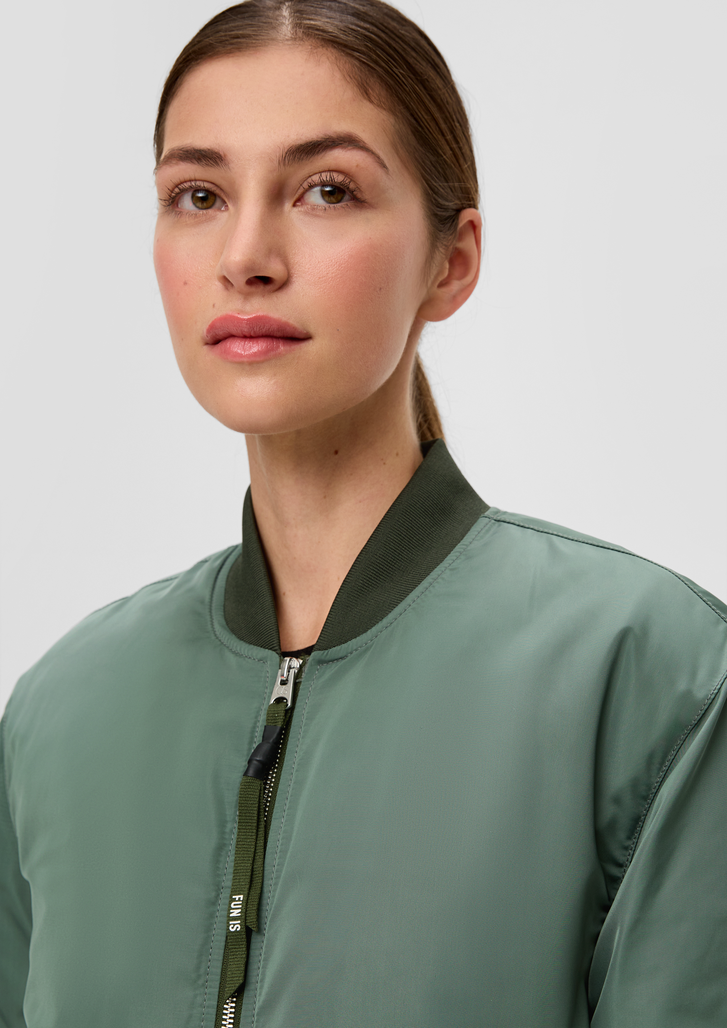 Bomber jacket with a standup collar rose s.Oliver