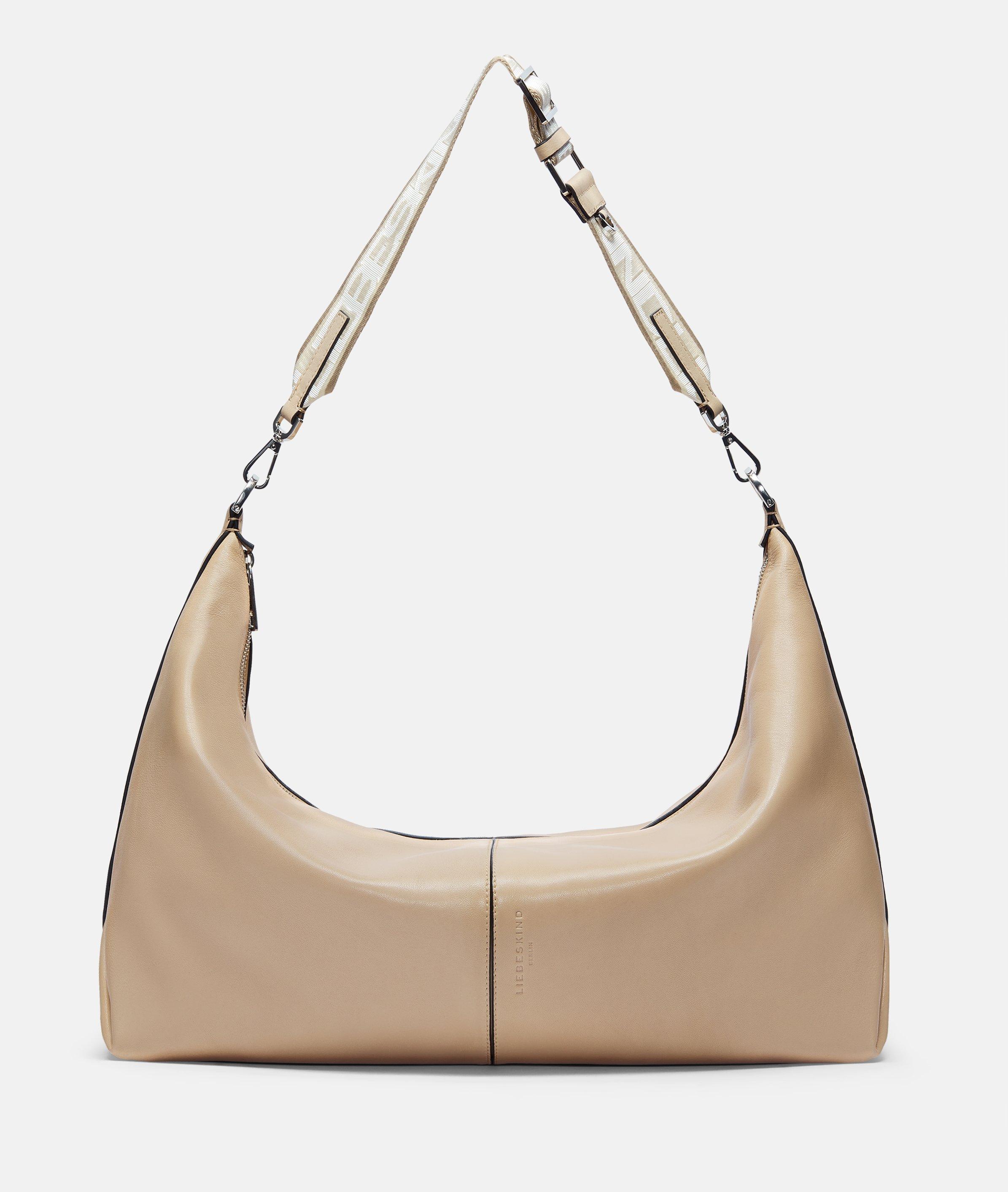 Liebeskind Berlin - Große Hobo-Bag aus Lammleder -  Beige