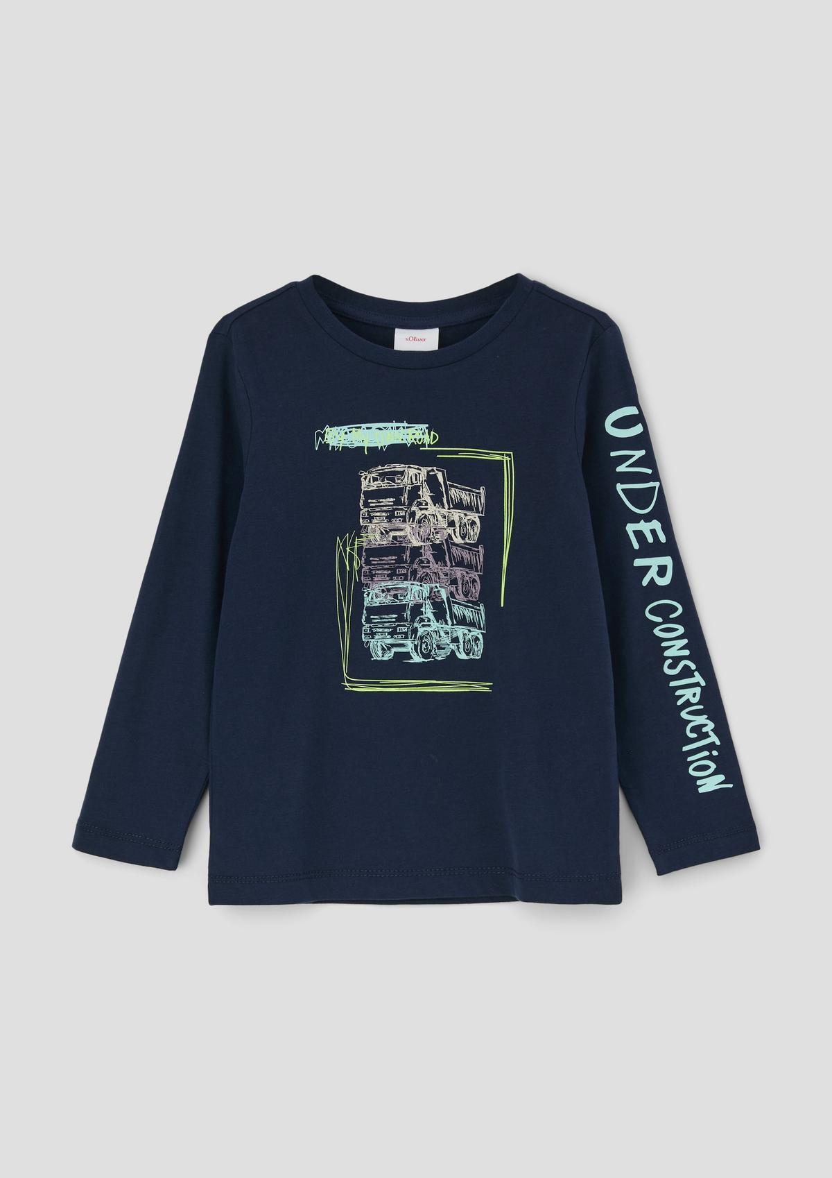 s.Oliver T-shirt manches longues à imprimé engommé