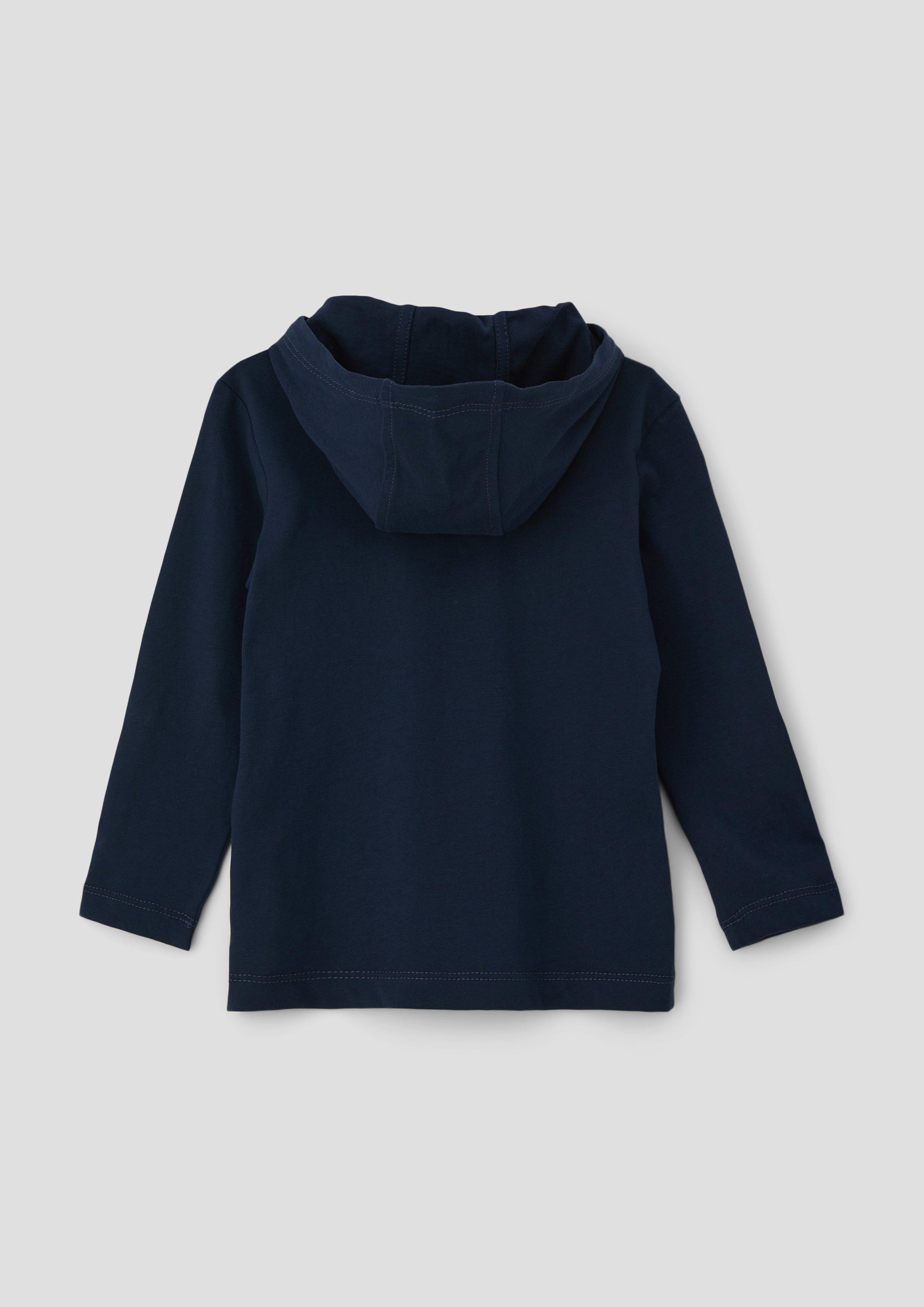 S.Oliver Kapuzenshirt Für Kinder – Aus Strukturiertem Jersey Mit Frontprint