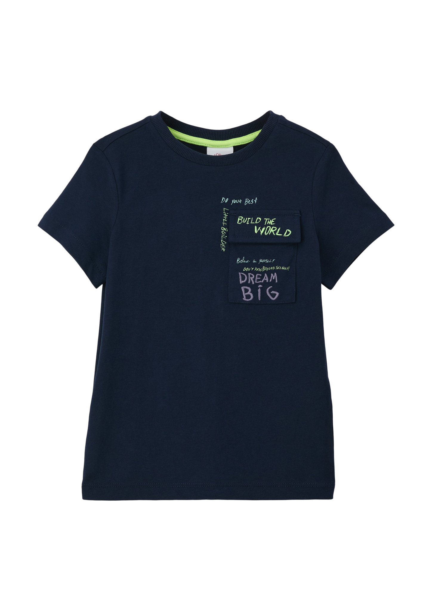 s.Oliver - T-Shirt mit Brusttasche, Kinder, blau