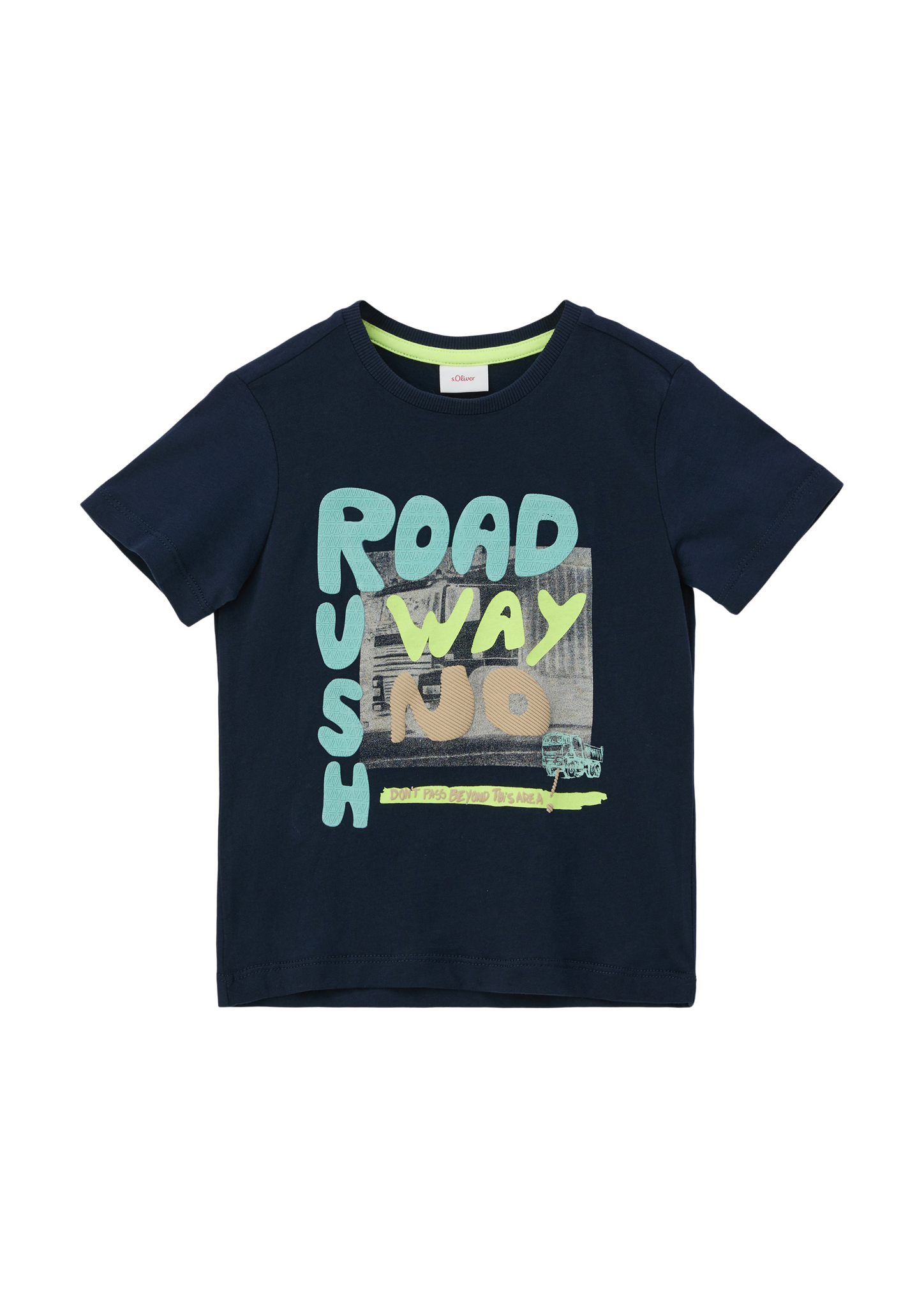 s.Oliver - T-Shirt mit Frontprint, Kinder, blau