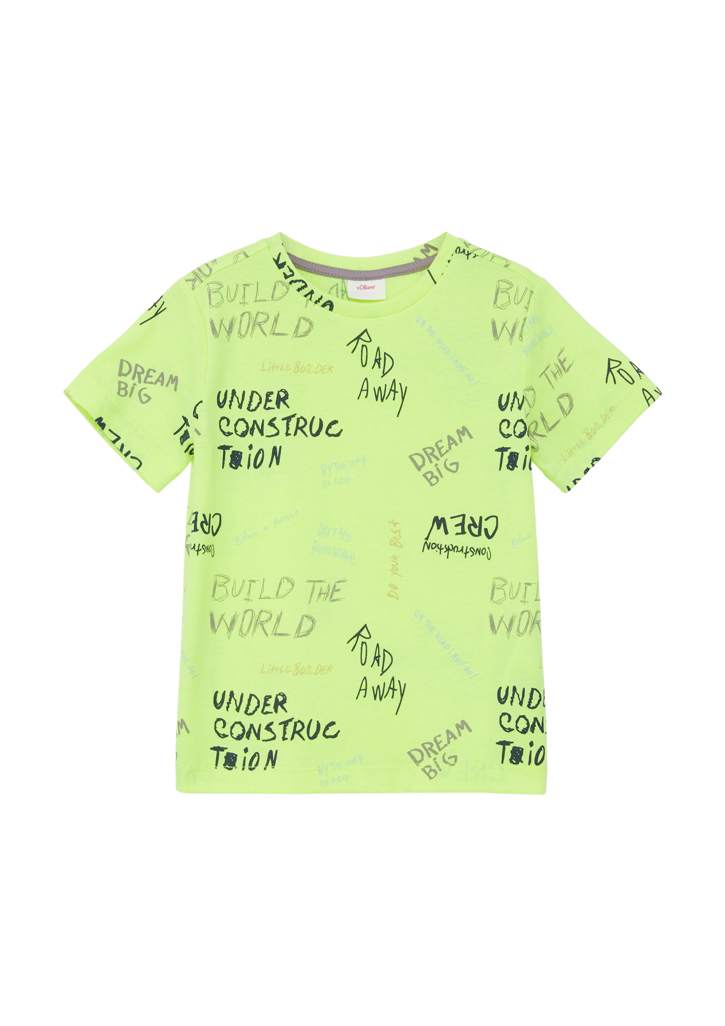 s.Oliver - T-Shirt mit All-over-Print, Kinder, grün