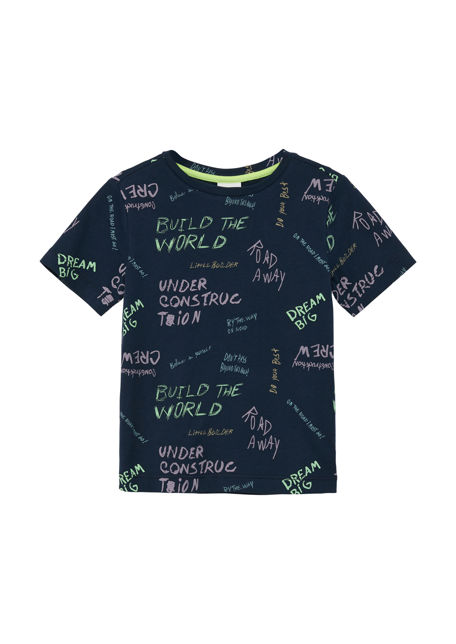 s.Oliver - T-Shirt mit All-over-Print, Kinder, blau