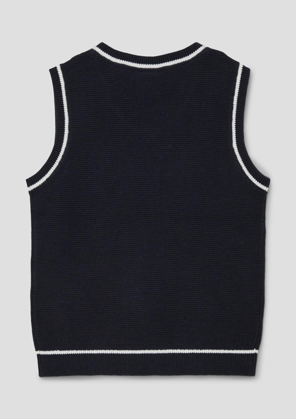 s.Oliver Sleeveless jumper in a cotton blend