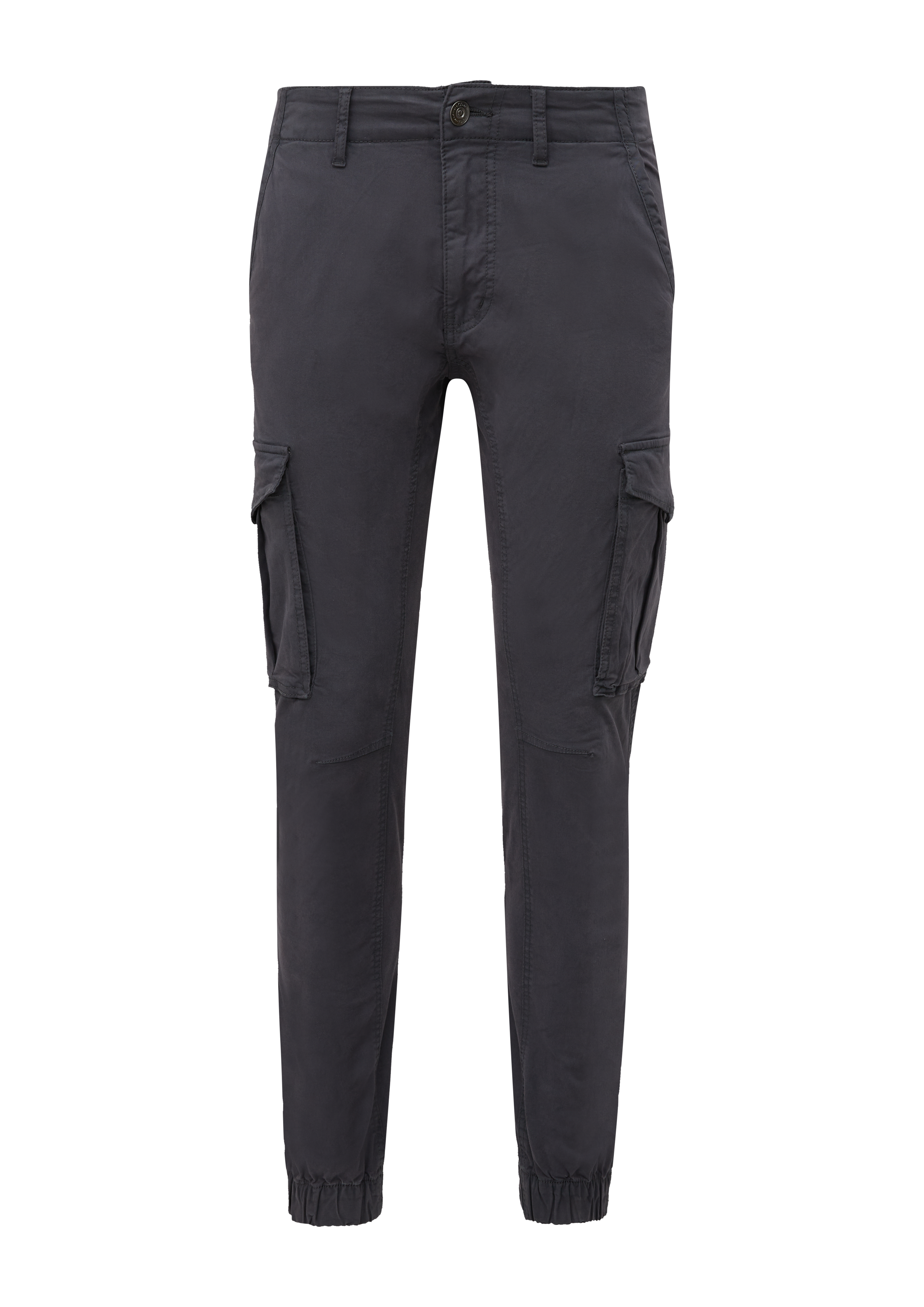 QS - Cargohose aus Bamwollstretch, Herren, grau