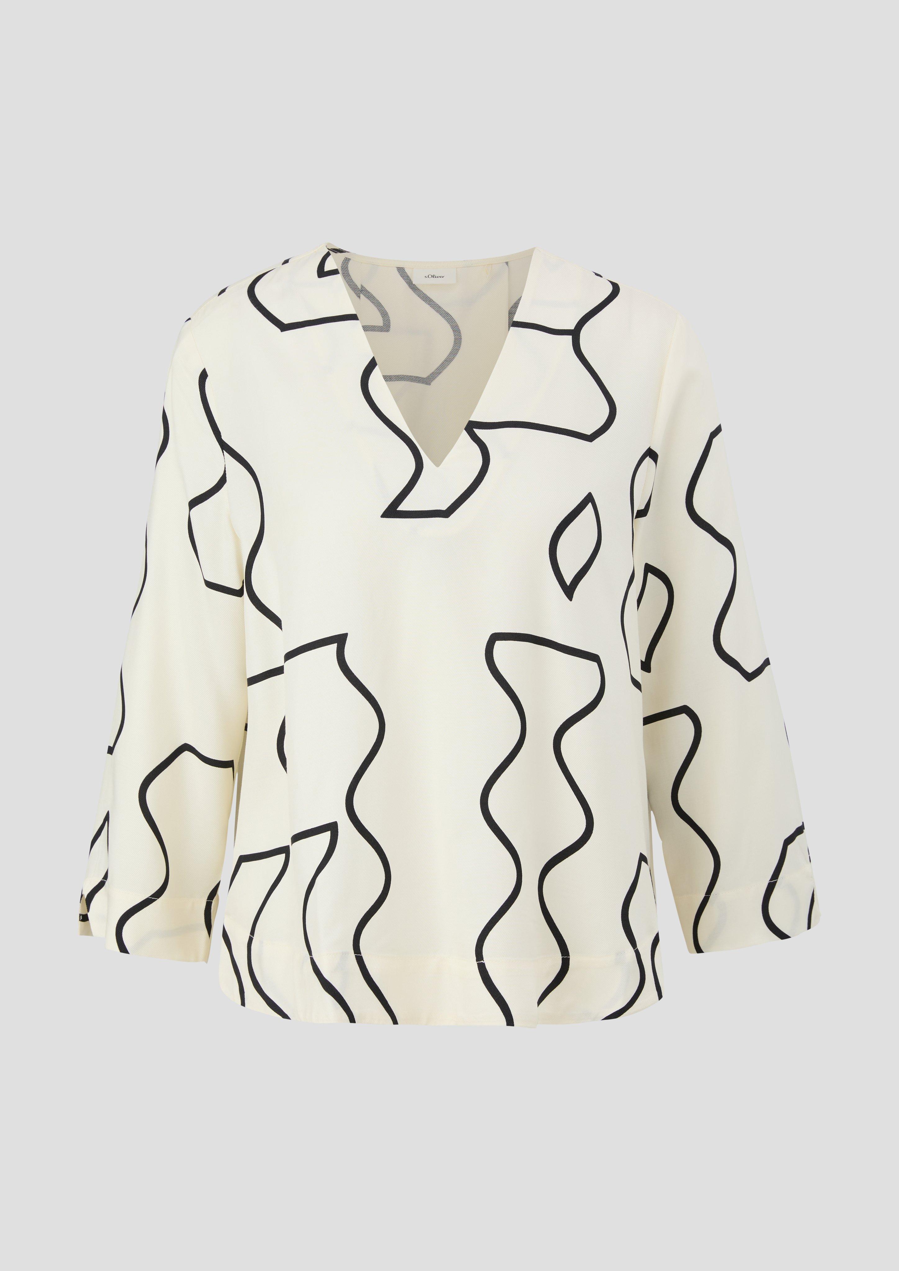 s.Oliver - Bluse aus Viskose, Damen, creme