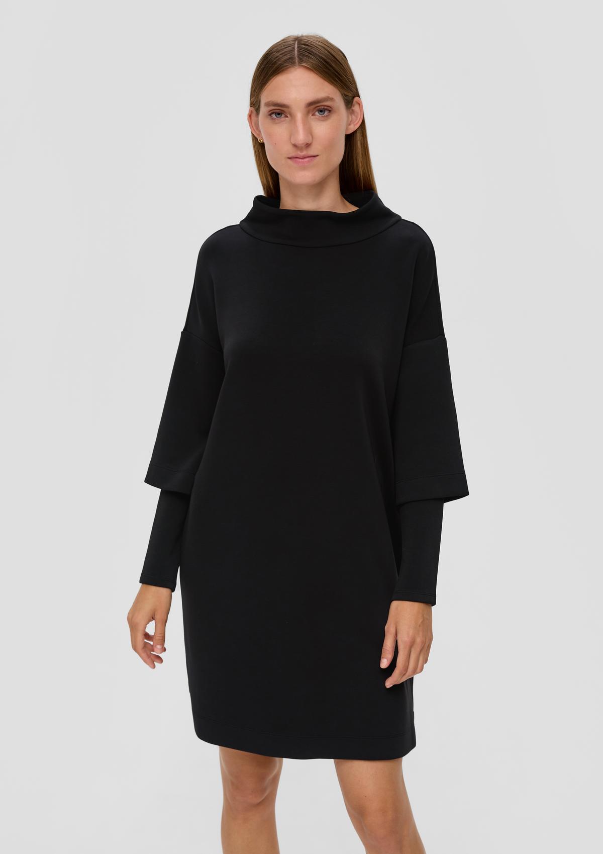 Scuba-Kleid aus Modalmix schwarz 