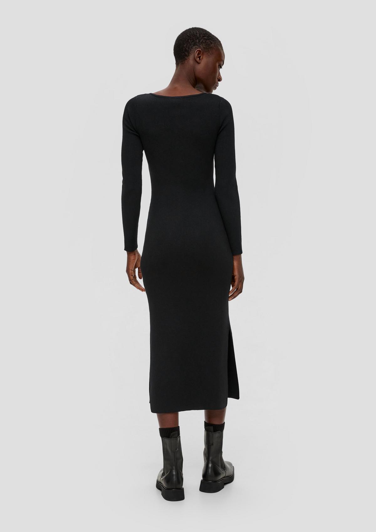 s.Oliver Knitted dress with a wrap-over effect