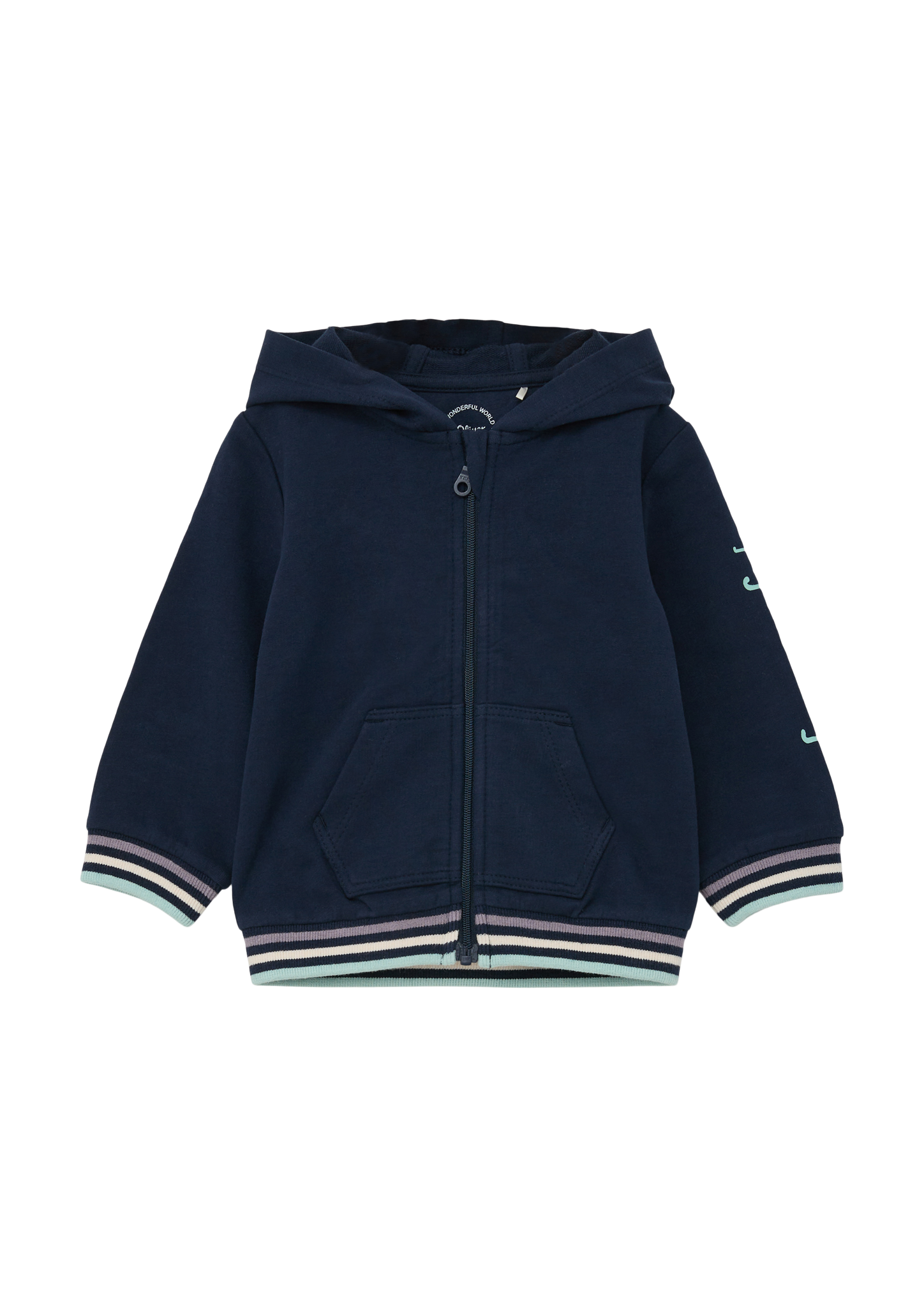 s.Oliver - Sweatshirt-Jacke aus Baumwollstretch, Babys, blau