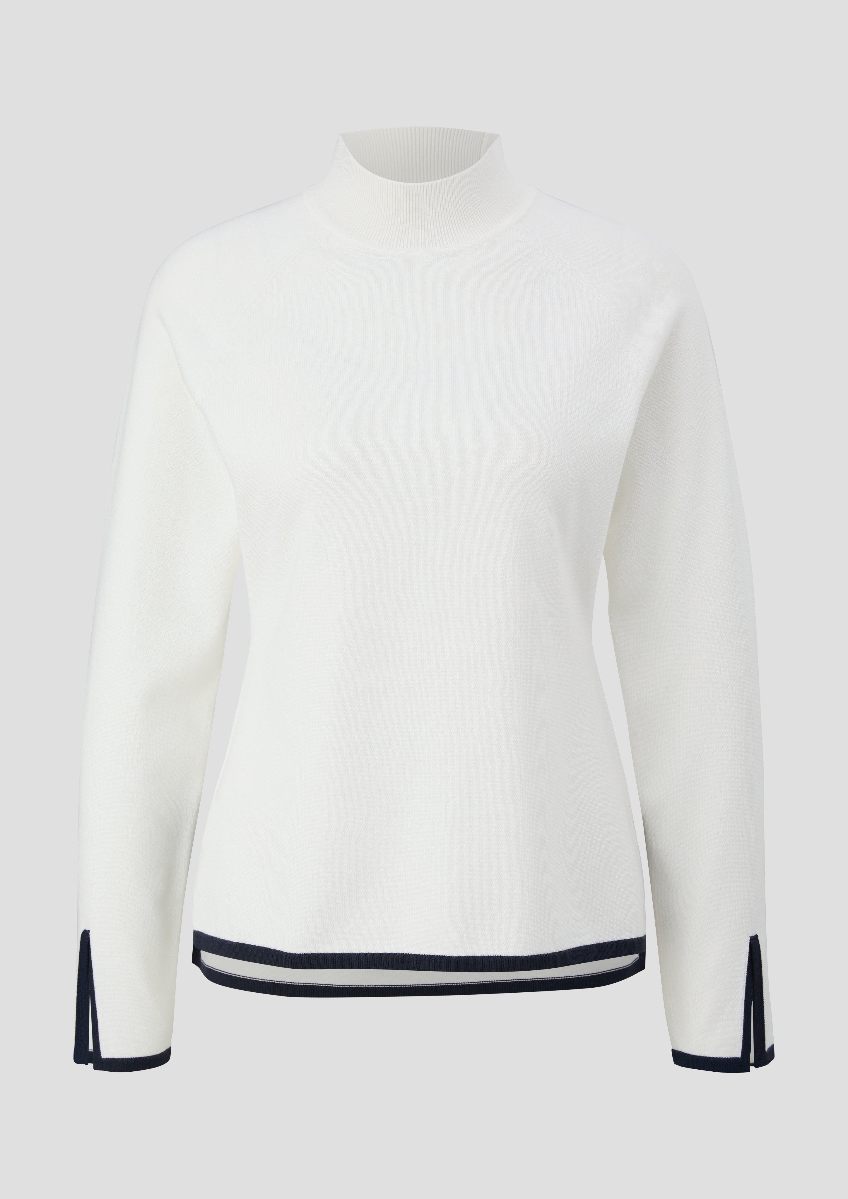 s.Oliver - Strickpullover mit Stehkragen, Damen, creme