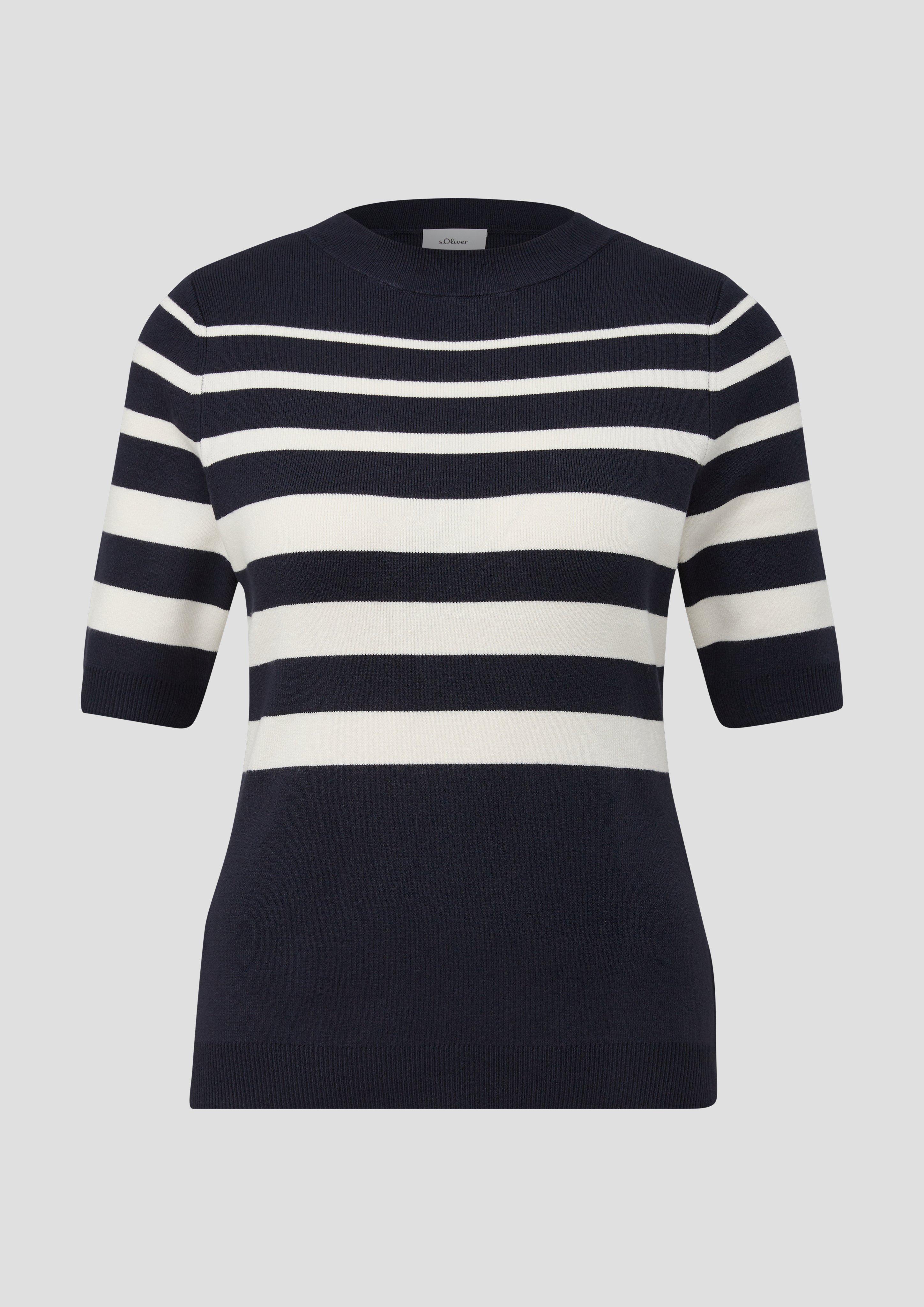 s.Oliver - Strickpullover aus Viskosemix, Damen, creme|schwarz