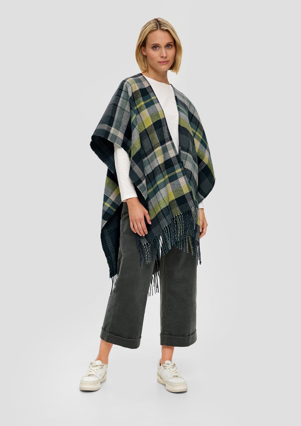 s.Oliver Poncho with fringing