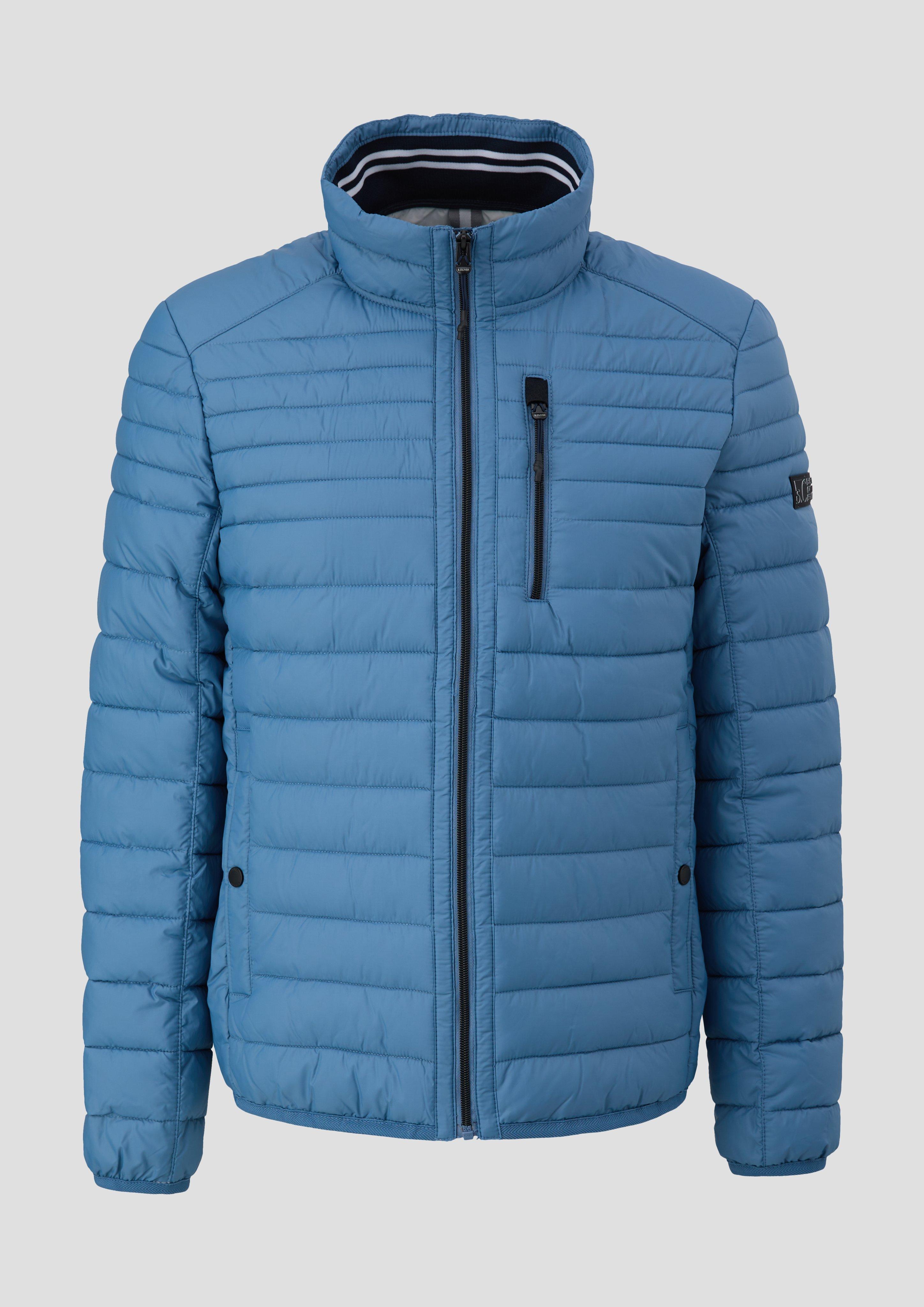 s.Oliver - Gesteppte Outdoor-Jacke mit Stehkragen, Herren, blau