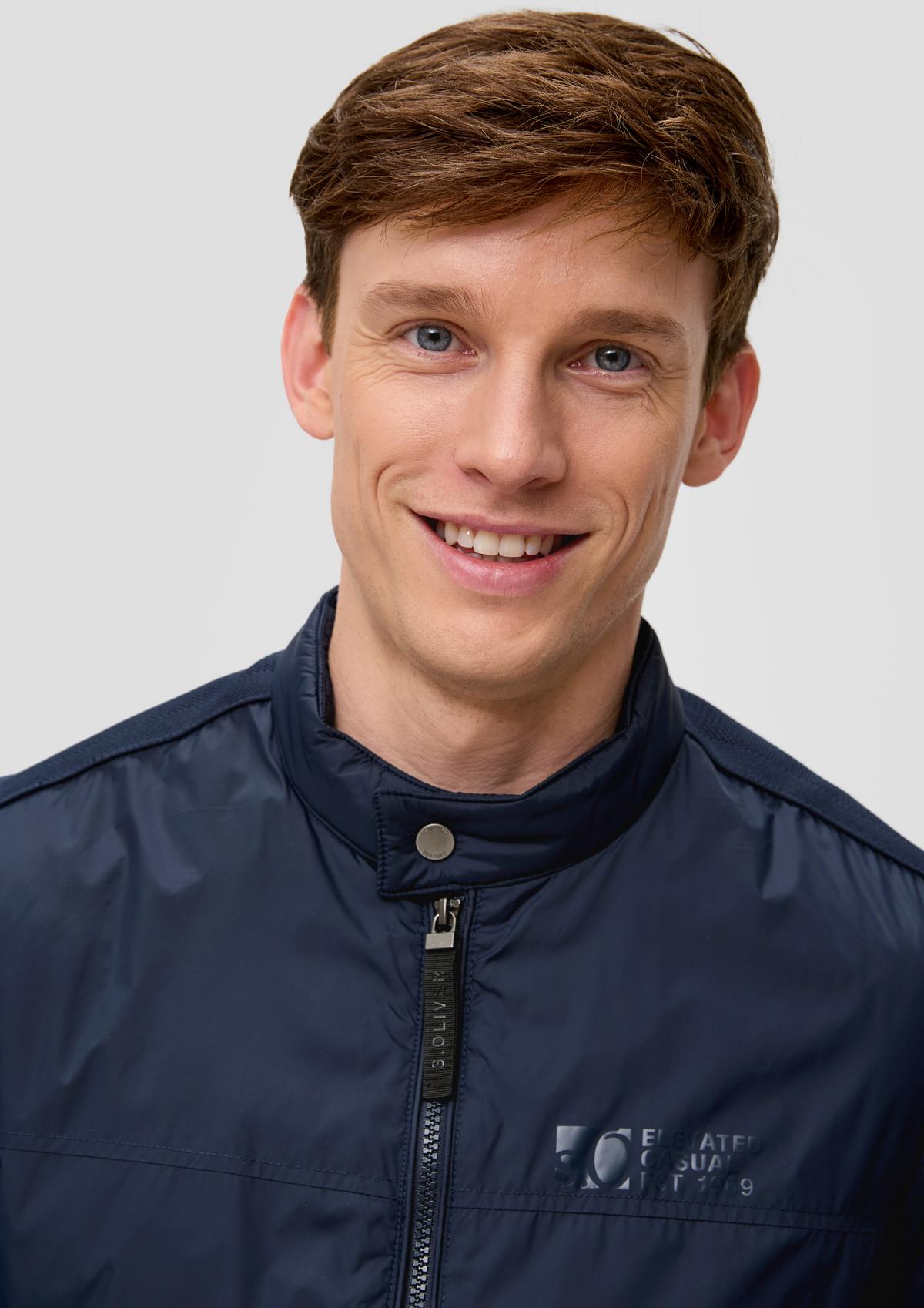 s.Oliver Nylon jacket with a stand-up collar