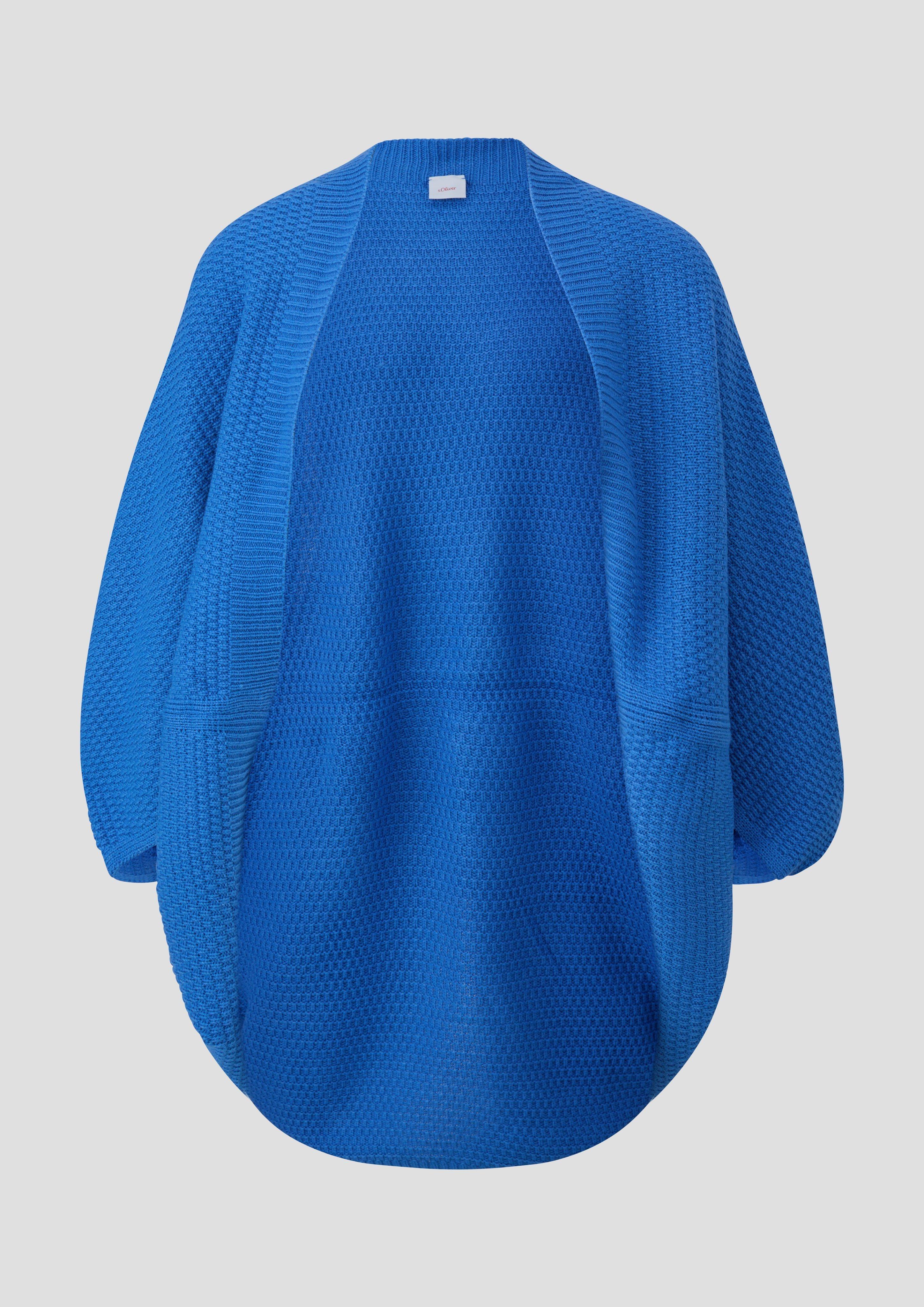 s.Oliver - Poncho in Woll-Optik, Damen, blau