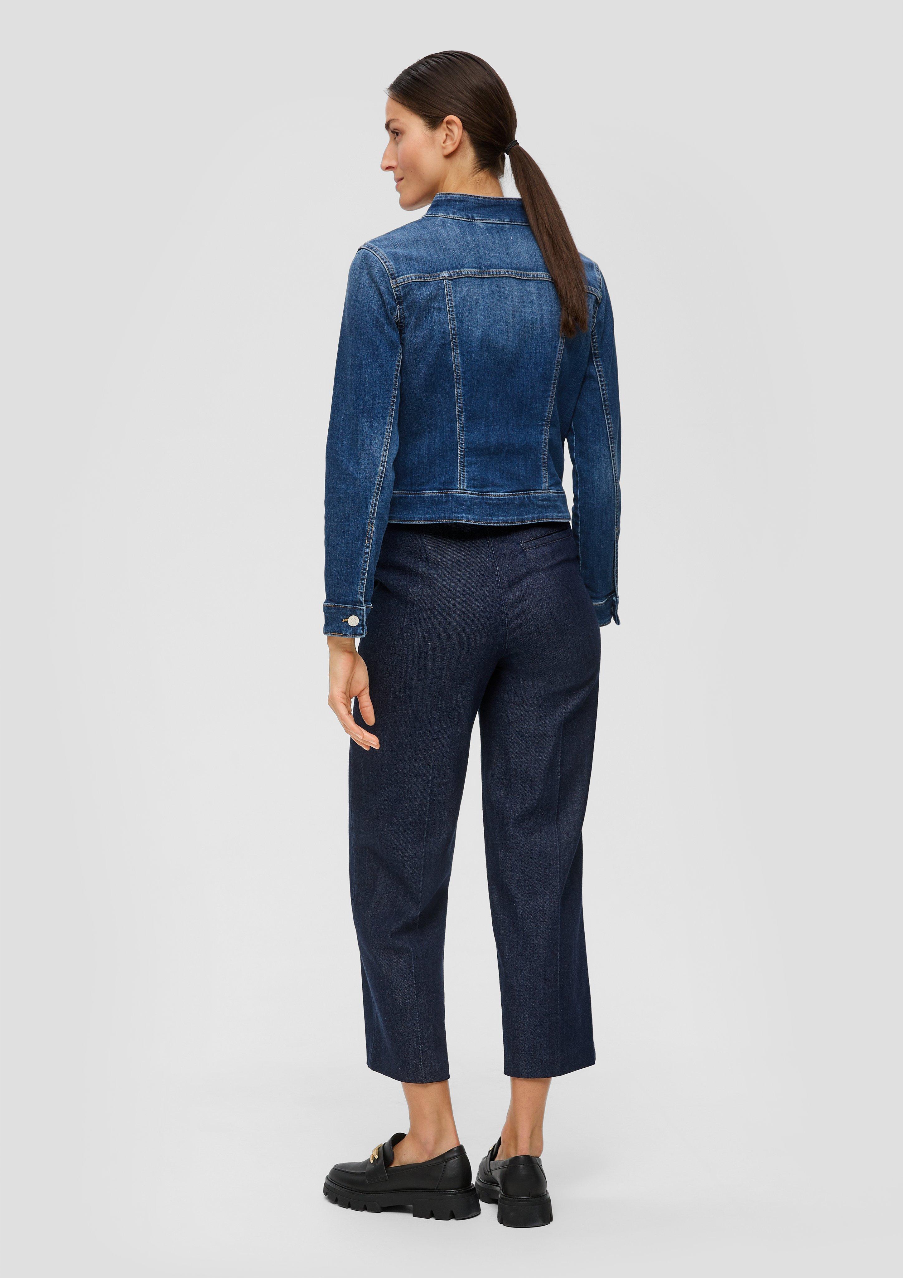 Jeansjacke mit Stehkragen - dunkelblau | s.Oliver