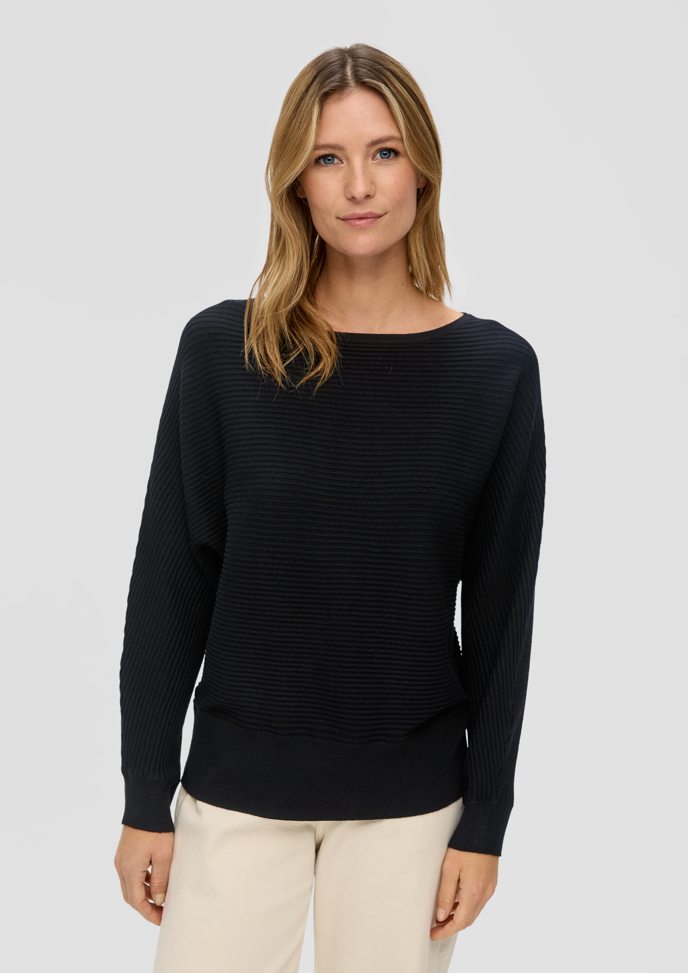 S.Oliver Strickpullover mit Fledermausärmeln