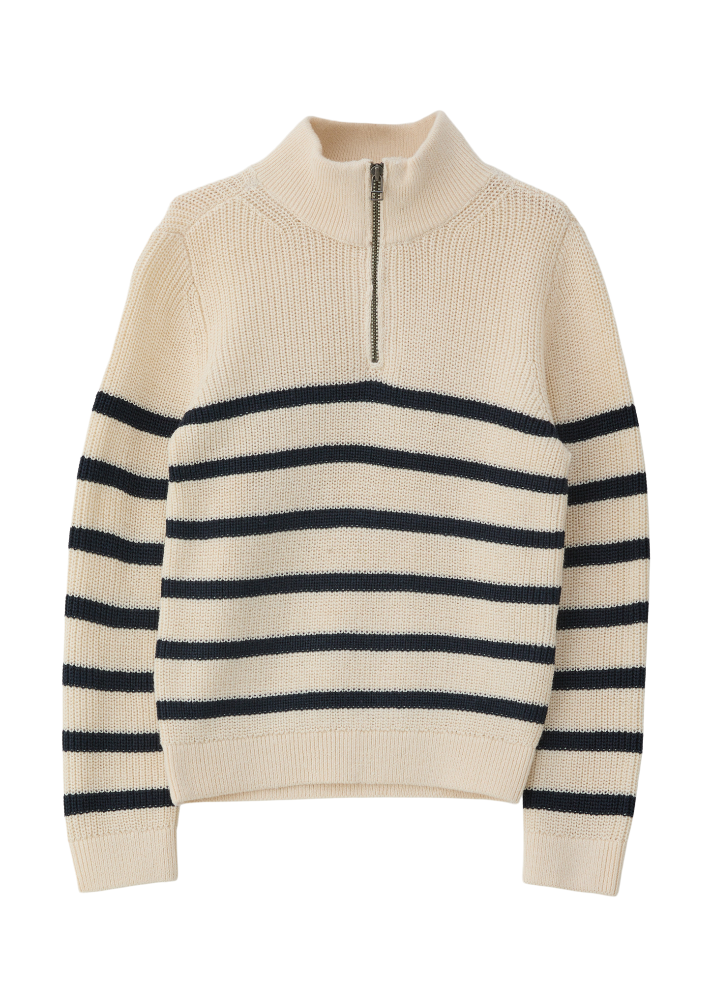 s.Oliver - Strickpullover mit Troyer-Kragen, Kinder, beige|schwarz