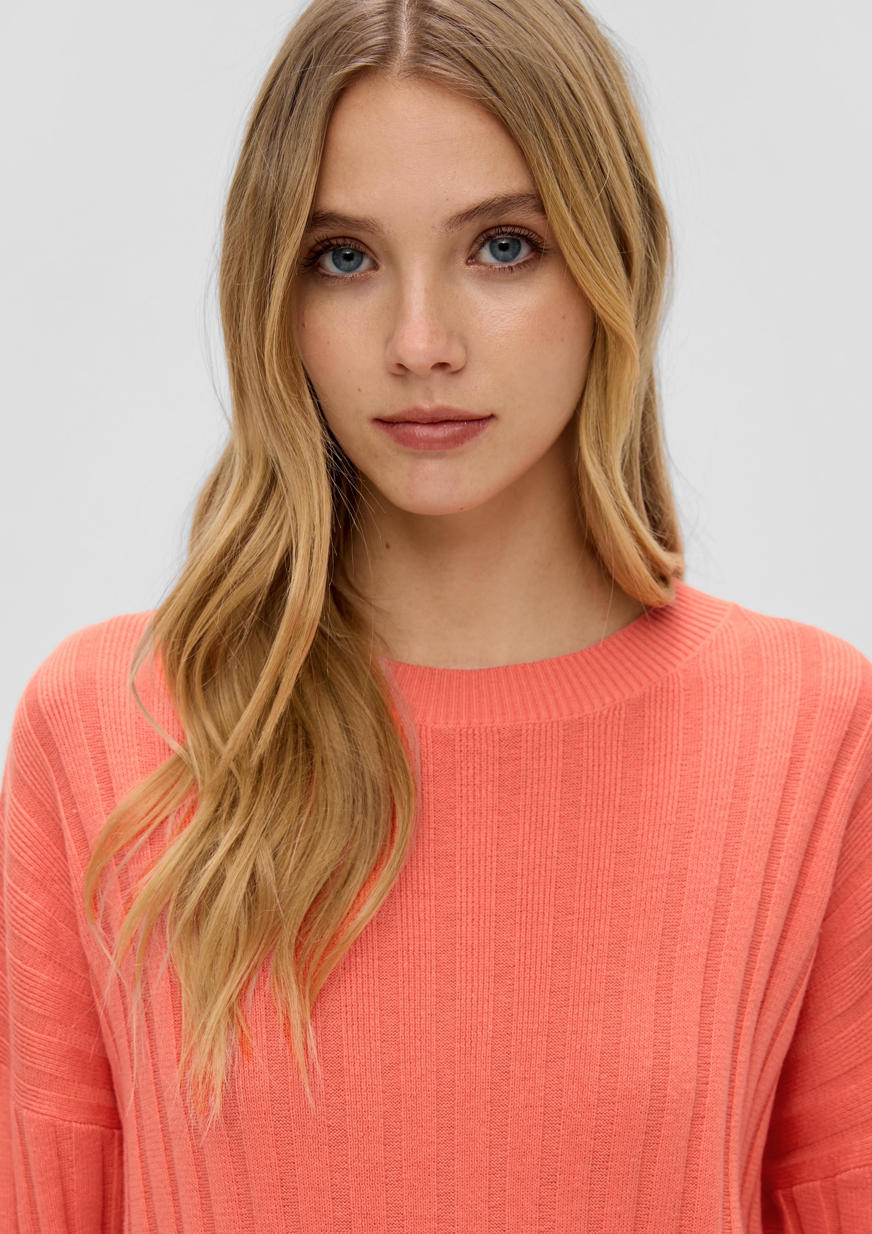 Weicher Strickpullover aus Baumwollmix - orange | s.Oliver