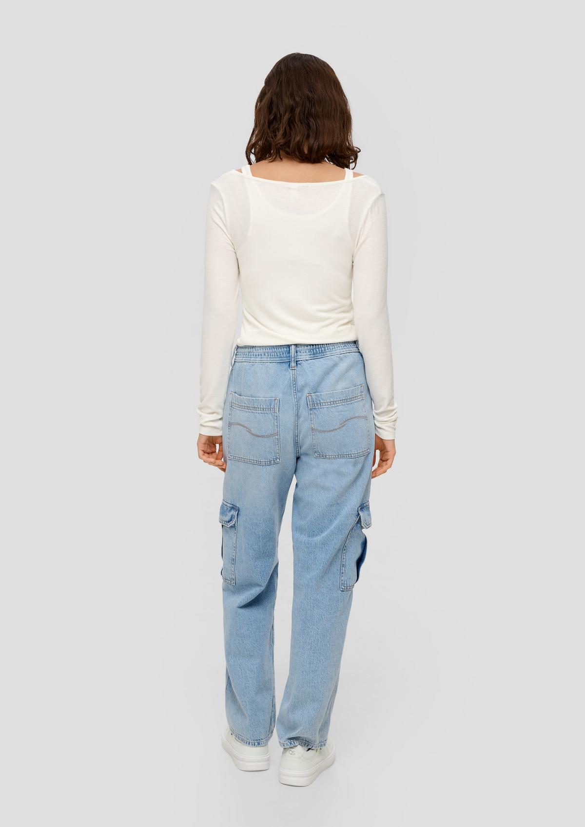 s.Oliver Jeans hlače / kroj Slim Fit / Mid Rise / široke hlačnice / veliki žepi