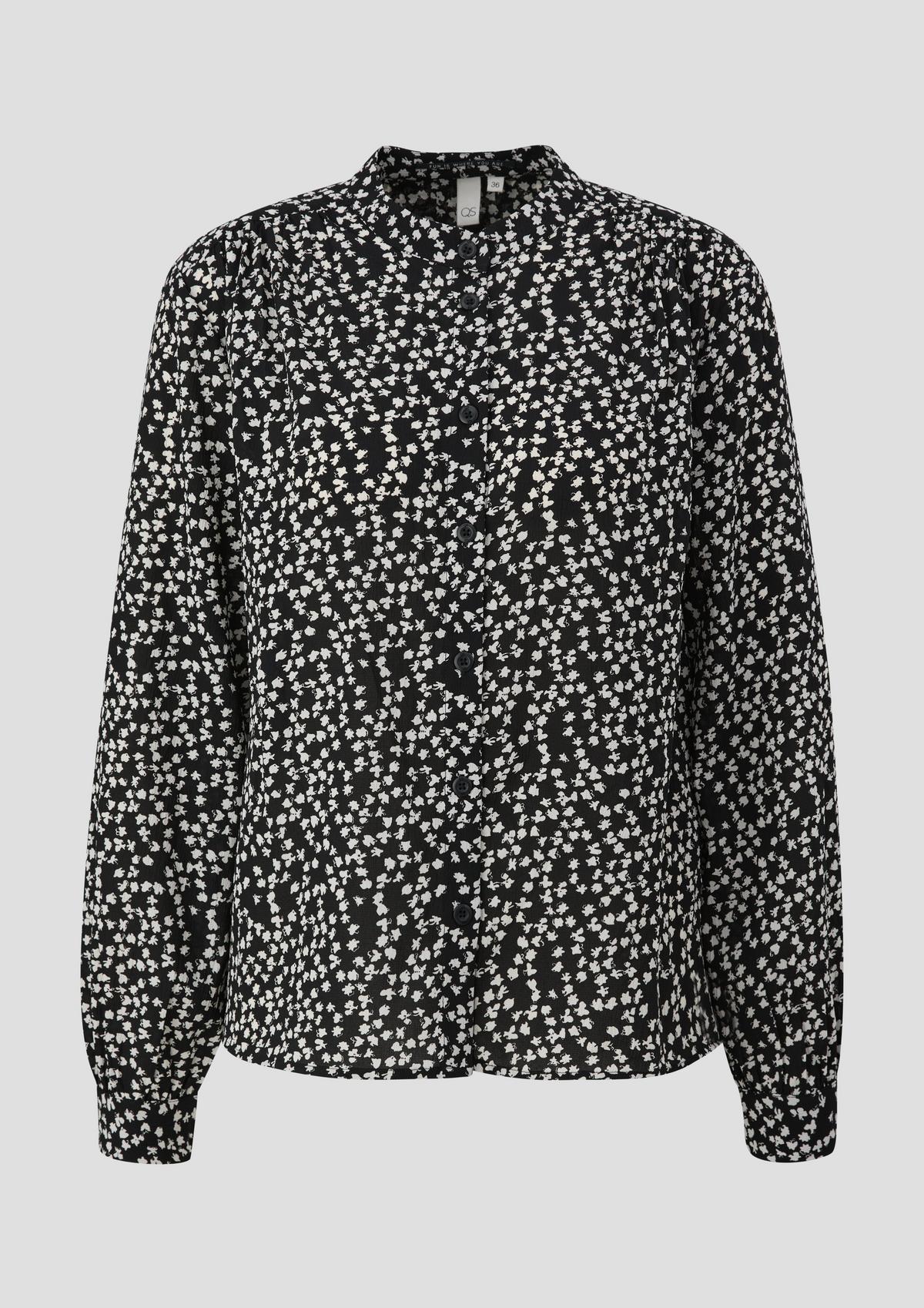 s.Oliver High-fastening blouse with an all-over print