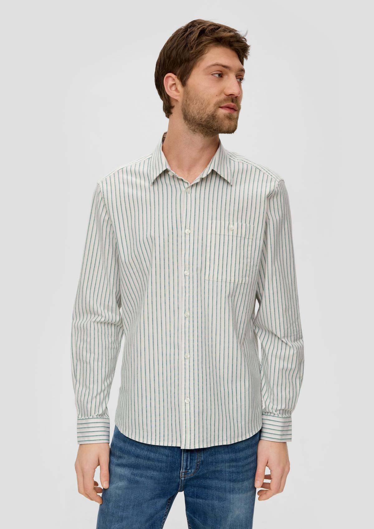 s.Oliver Long sleeve shirt with a concealed button-down collar