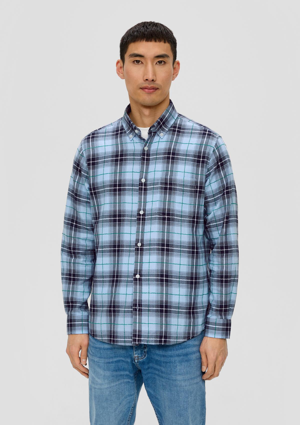 s.Oliver Regular fit: long sleeve shirt with a button-down collar