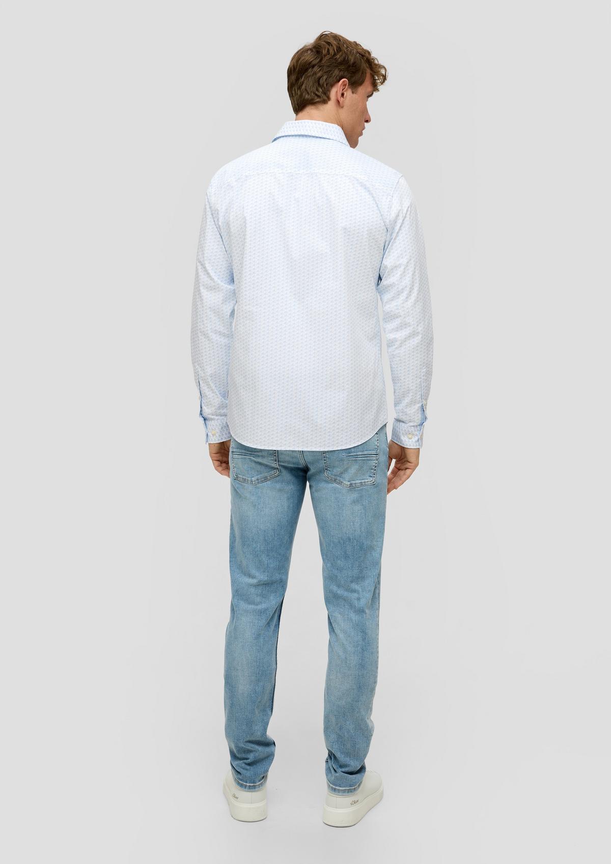 s.Oliver Slim: košeľa s dlhými rukávmi z bavlnenej zmesi