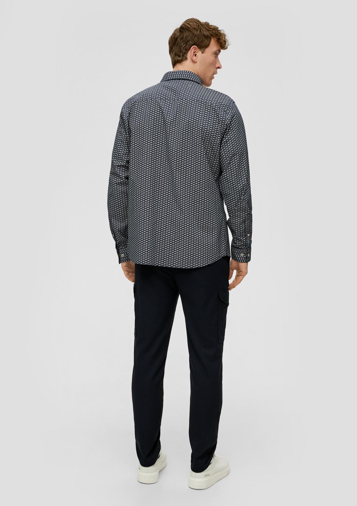 s.Oliver Slim : chemise à manches longues en coton mélangé