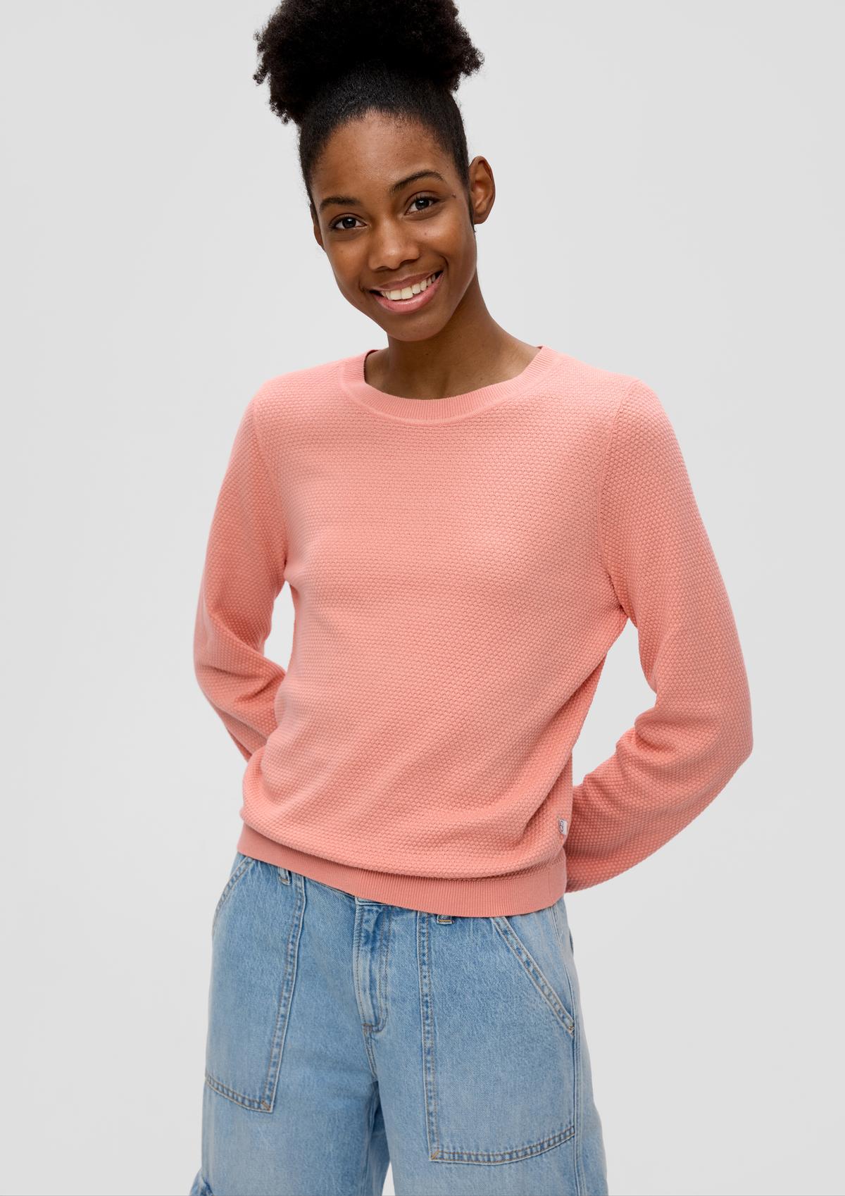 s.Oliver Knitted jumper with a dobby texture